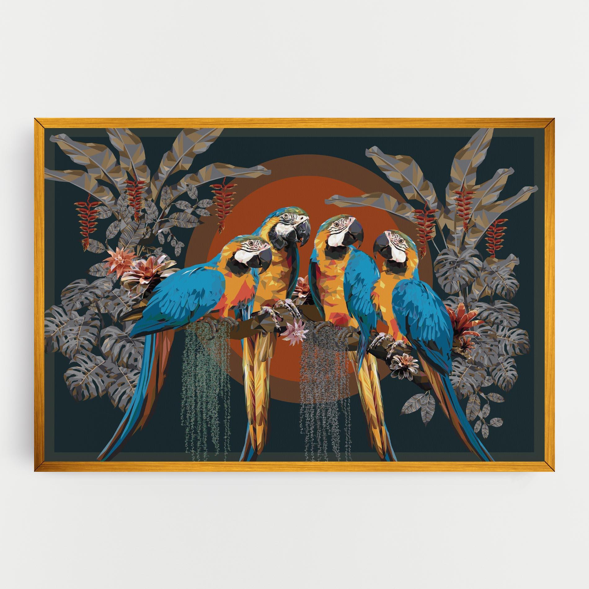 Vászonkép Parrot Couples mockup 0