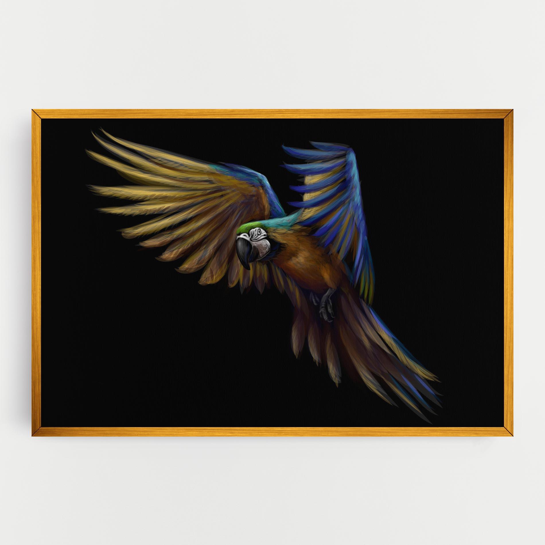 Vászonkép Parrot Flying mockup 0
