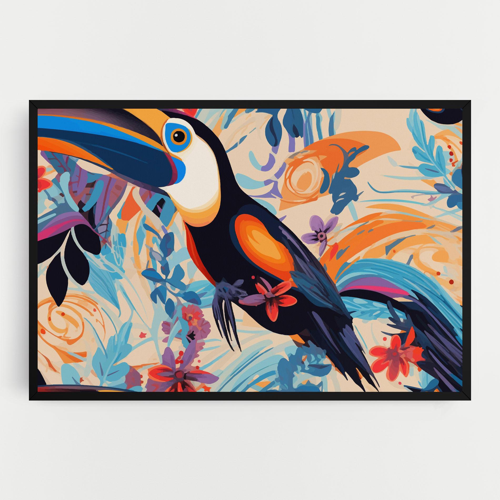 Vászonkép Colorful Toucan mockup 0