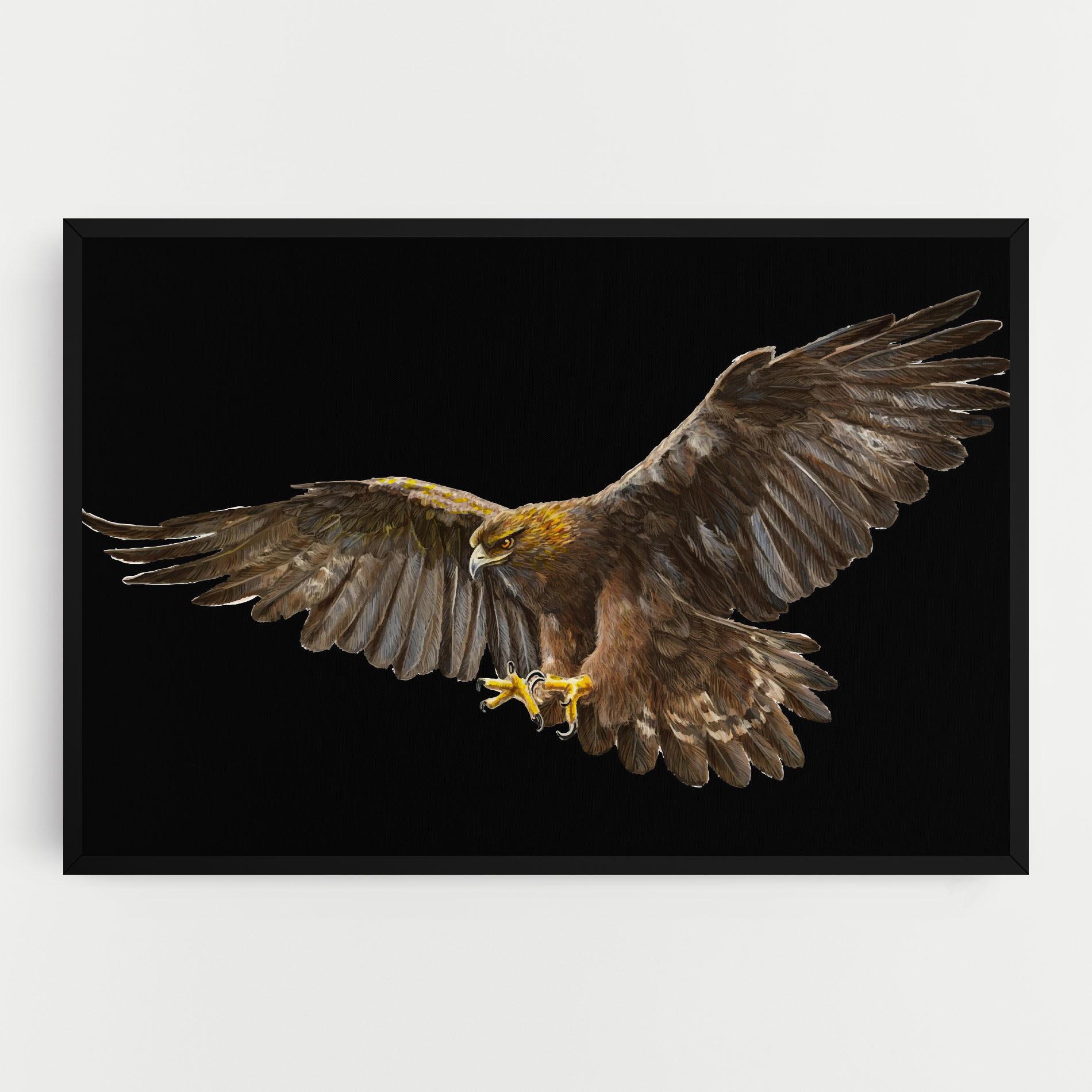 Vászonkép Eagle On Black mockup 0