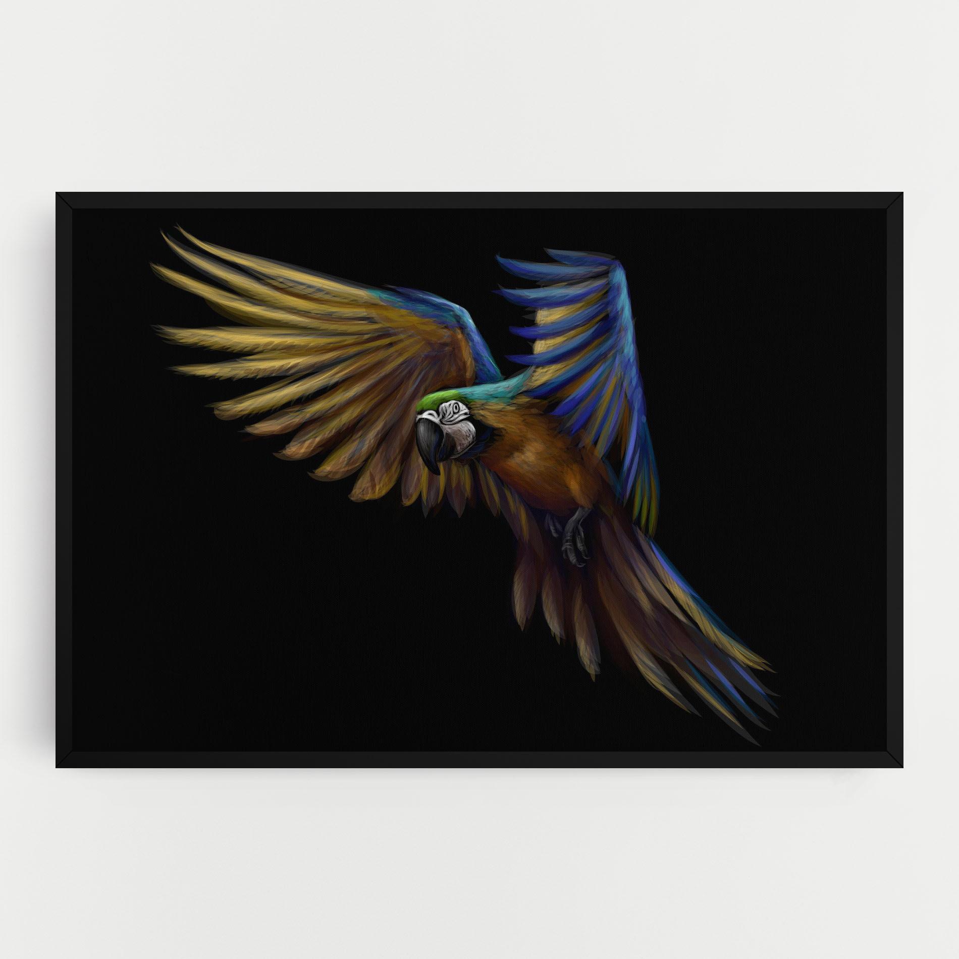 Vászonkép Parrot Flying mockup 0
