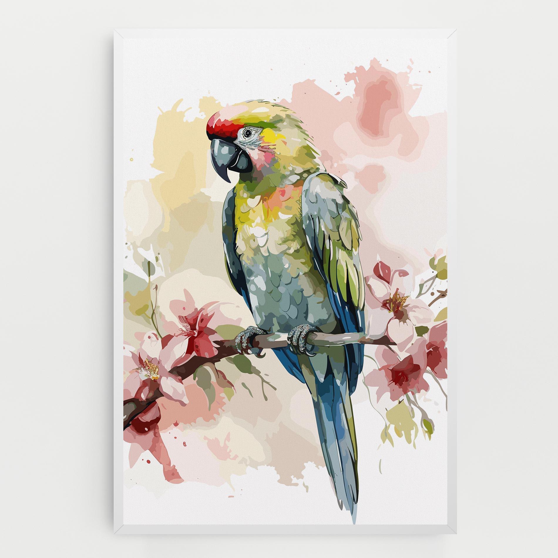 Vászonkép Beautiful Parrot mockup 0