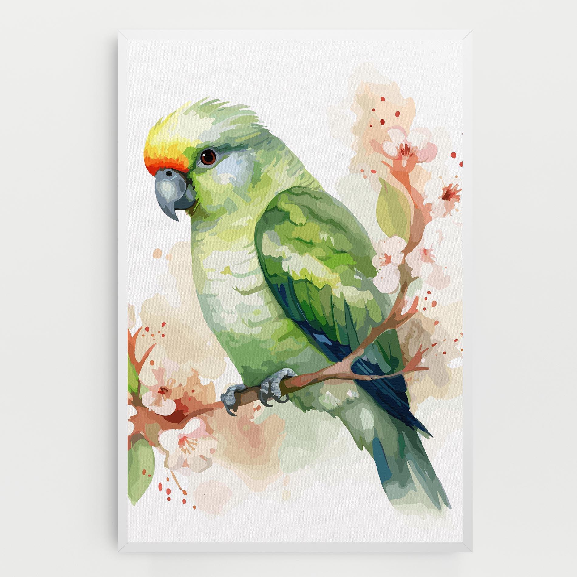 Vászonkép Pretty Green Parrot mockup 0