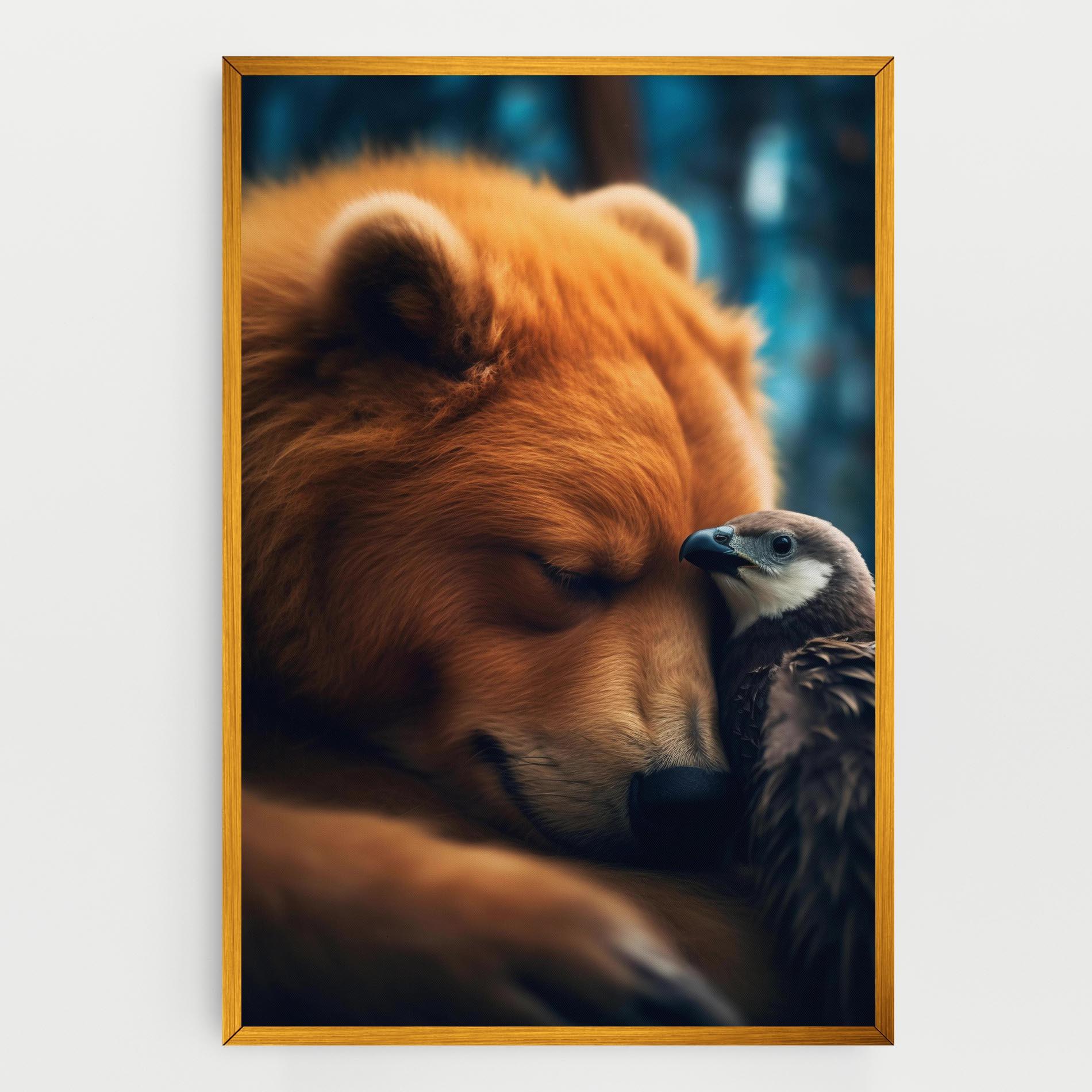 Vászonkép Bear With Eagle mockup 0