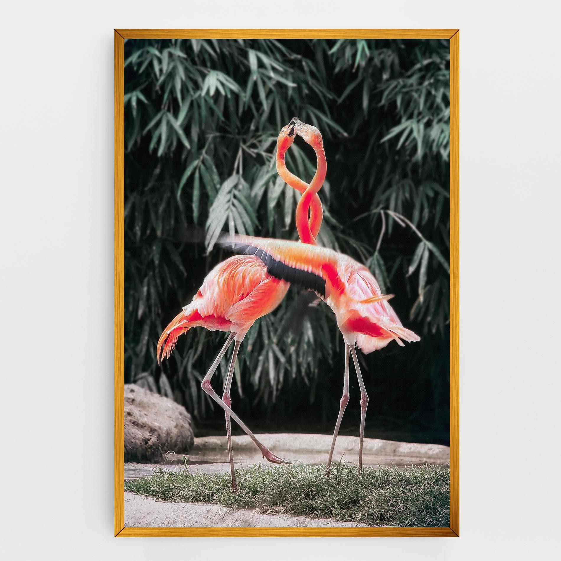 Vászonkép Flamingo Love mockup 0