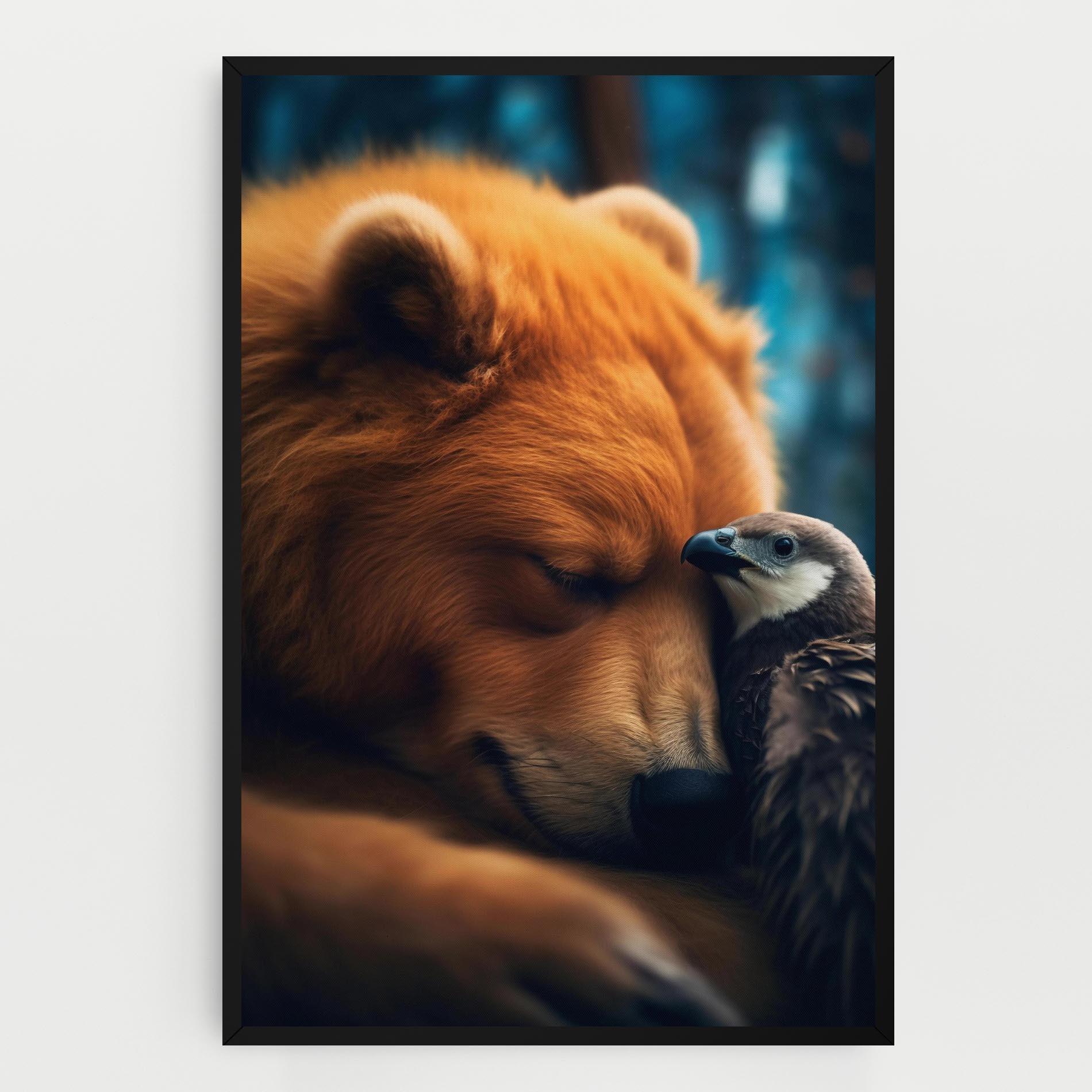Vászonkép Bear With Eagle mockup 0
