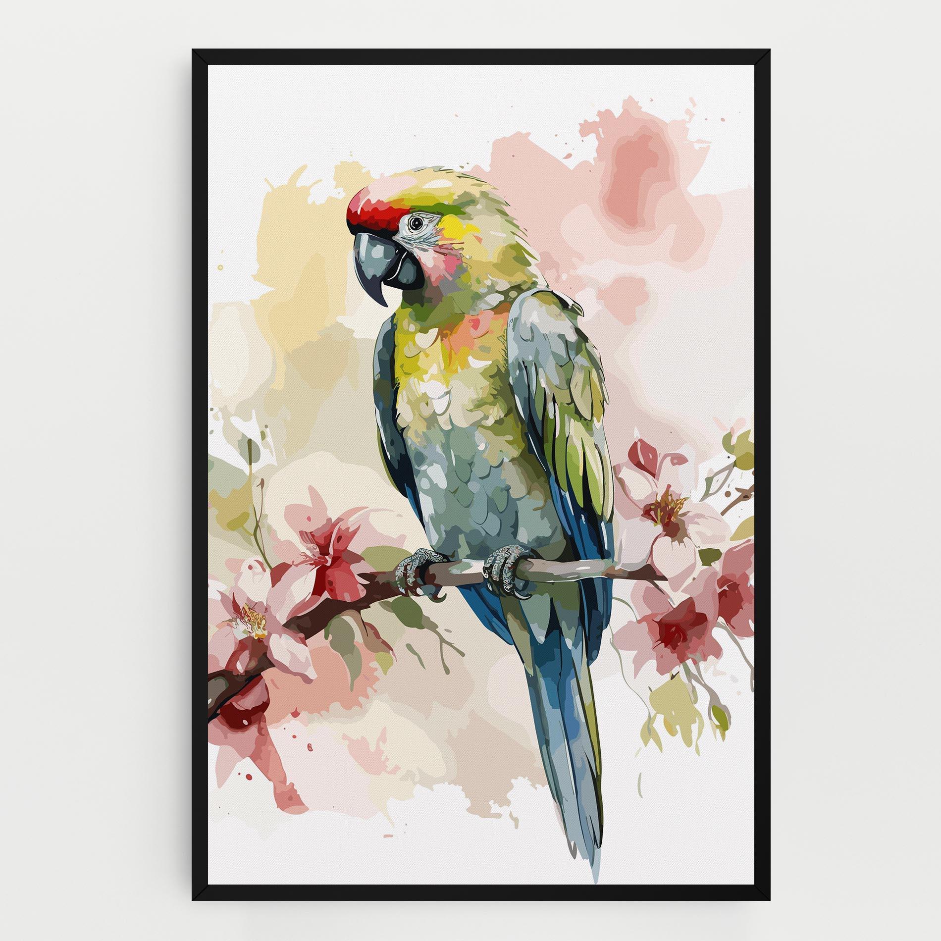 Vászonkép Beautiful Parrot mockup 0