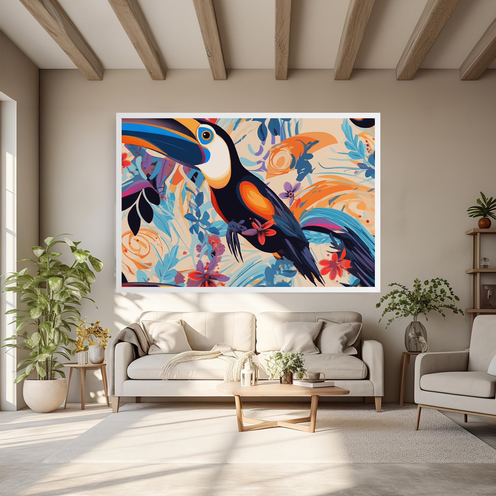 Vászonkép Colorful Toucan mockup 6