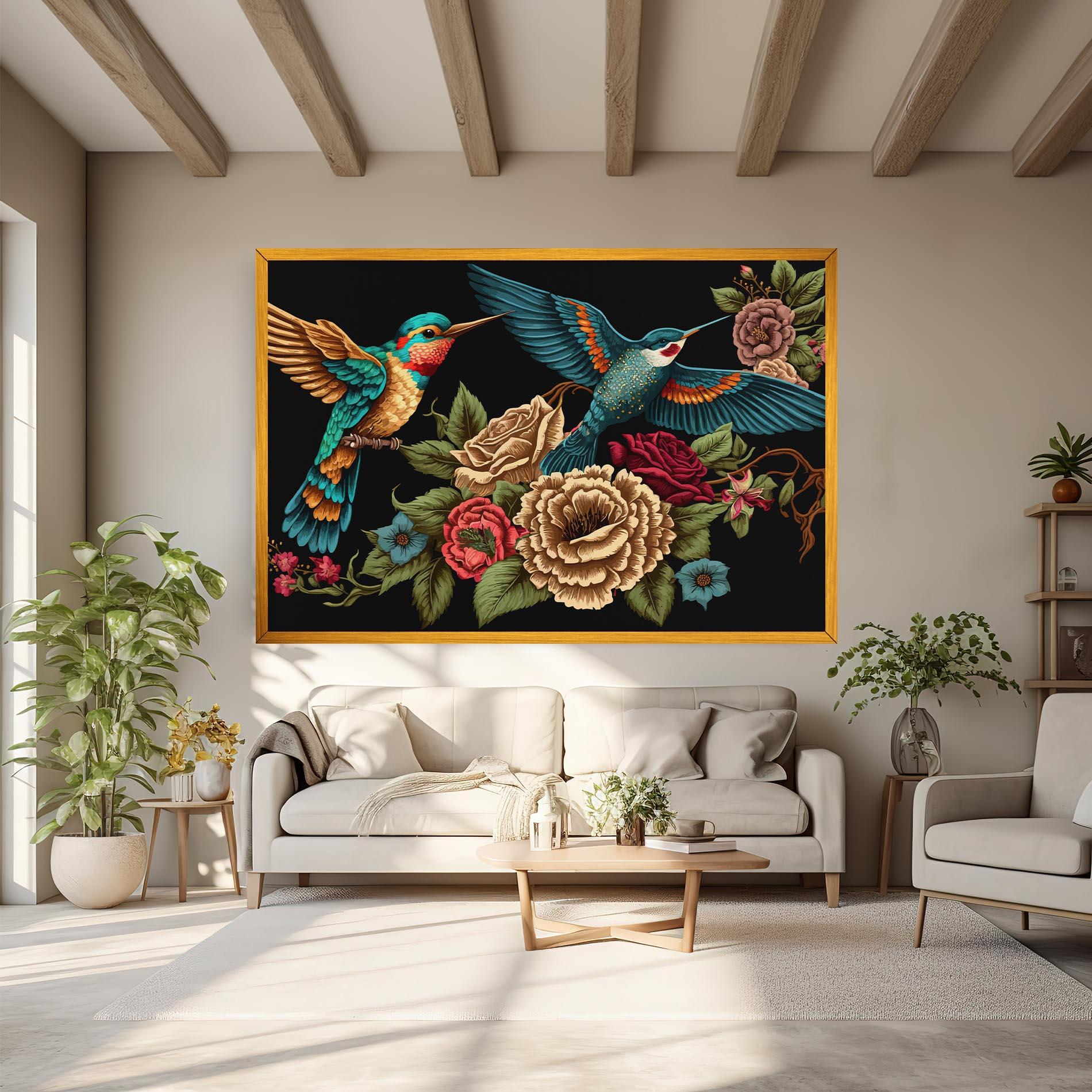 Vászonkép Blue Birds mockup 6