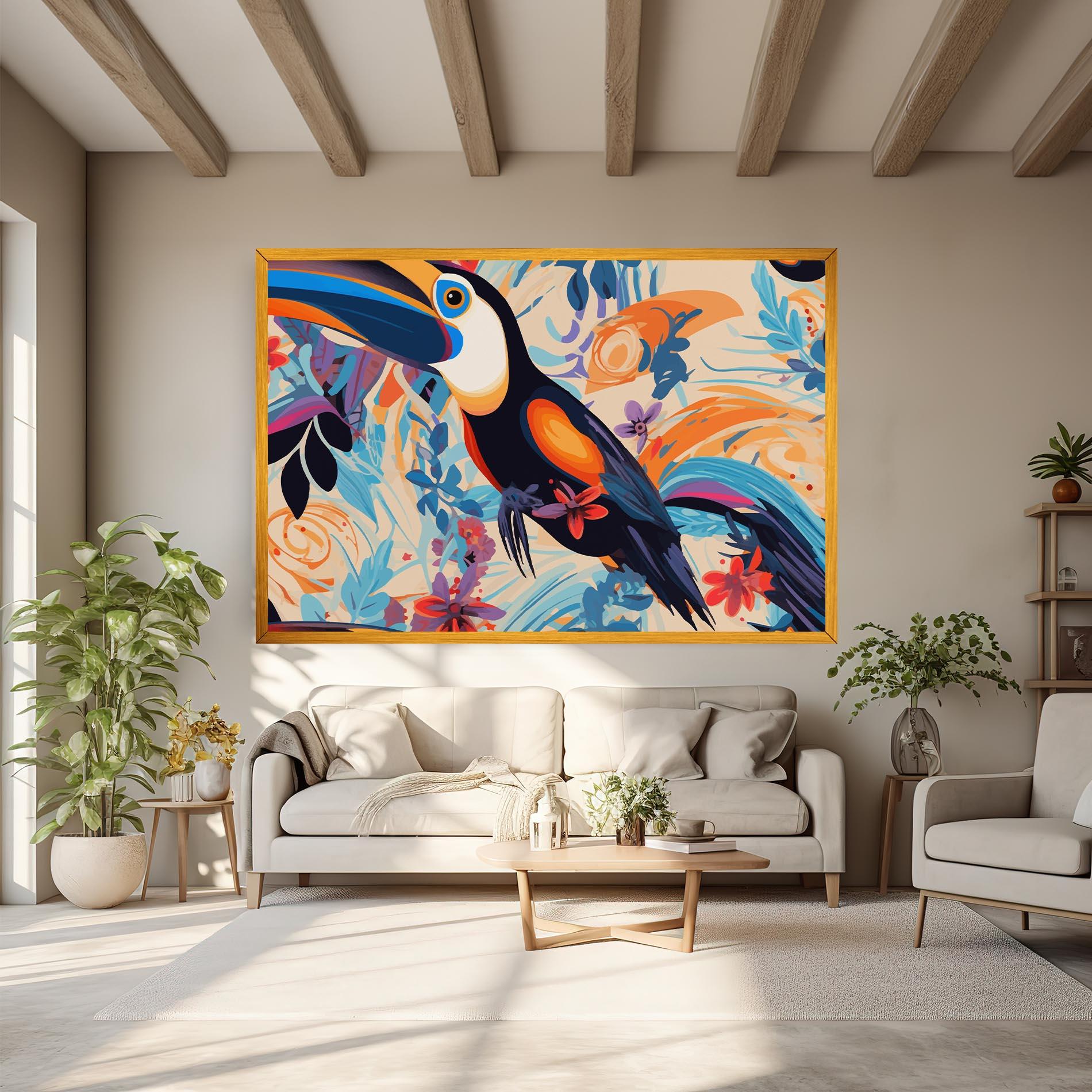 Vászonkép Colorful Toucan mockup 6