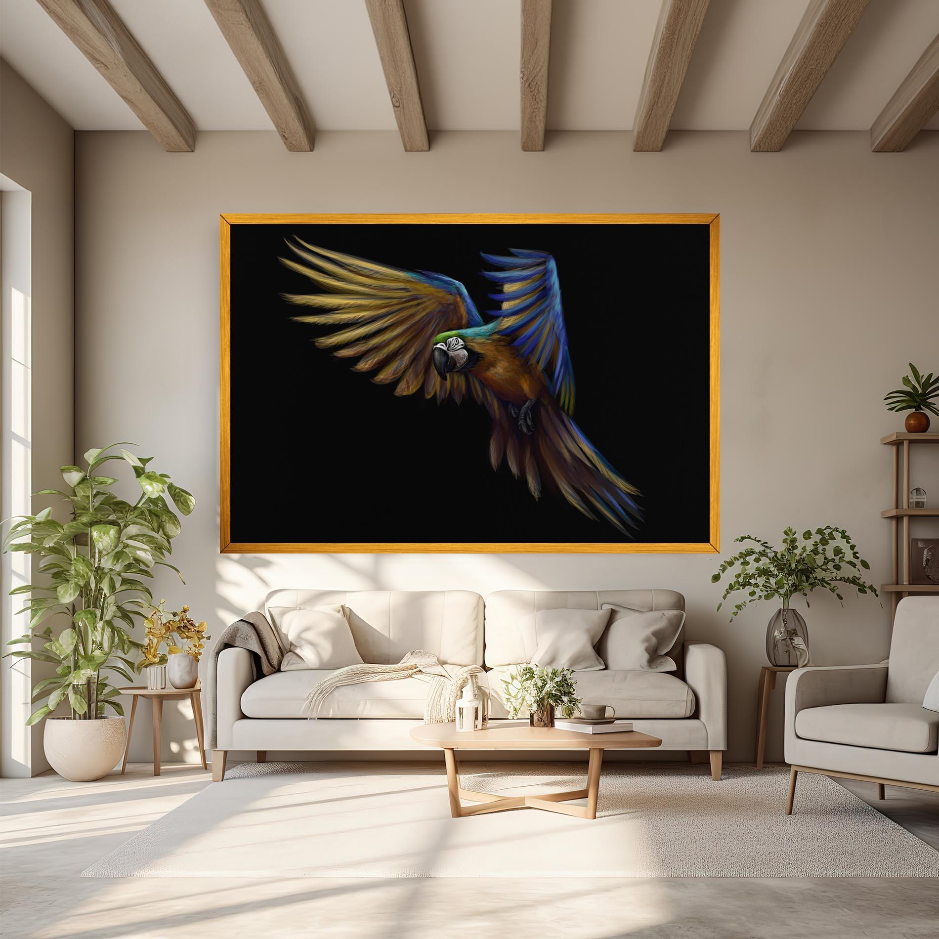 Vászonkép Parrot Flying mockup 6