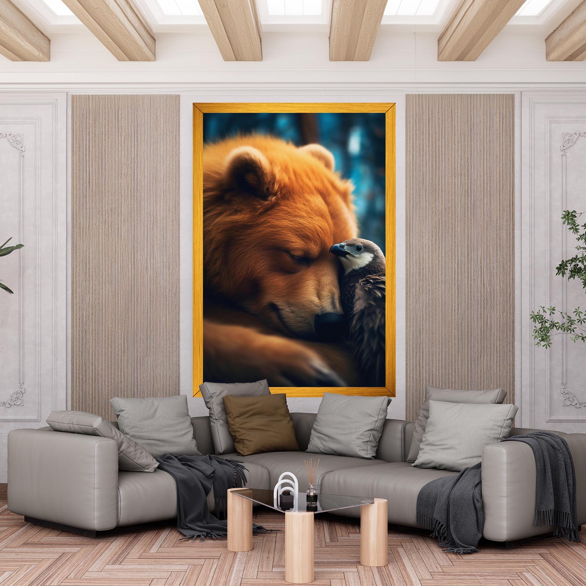 Vászonkép Bear With Eagle mockup 6