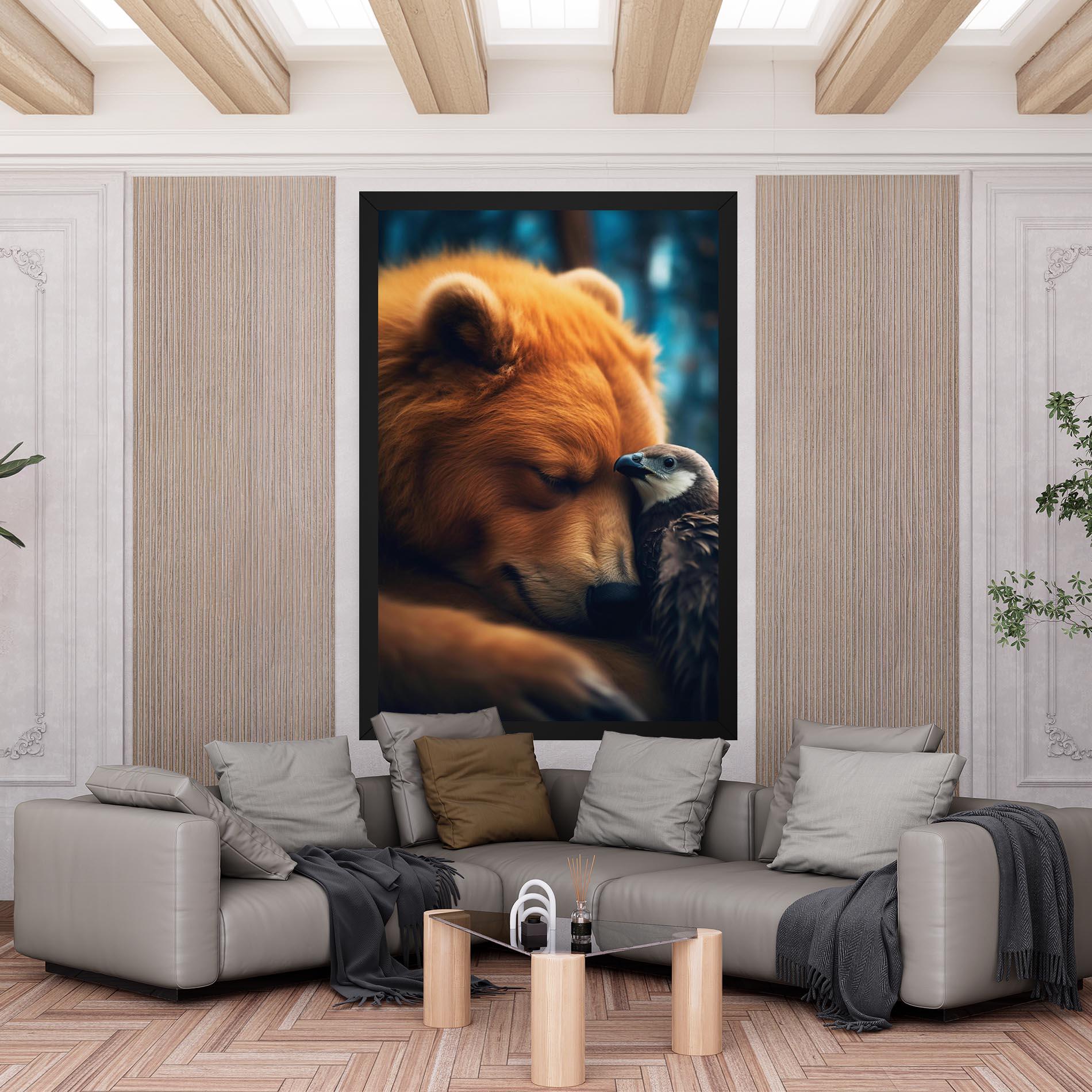 Vászonkép Bear With Eagle mockup 6