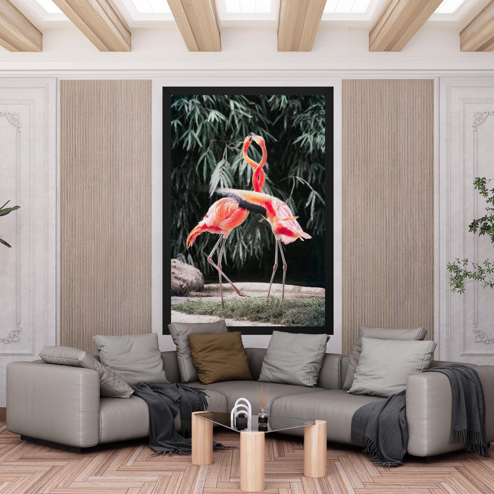 Vászonkép Flamingo Love mockup 6