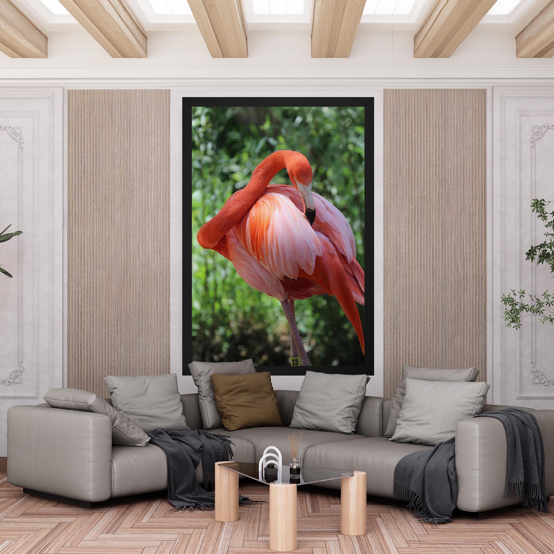 Vászonkép Red Flamingo mockup 6