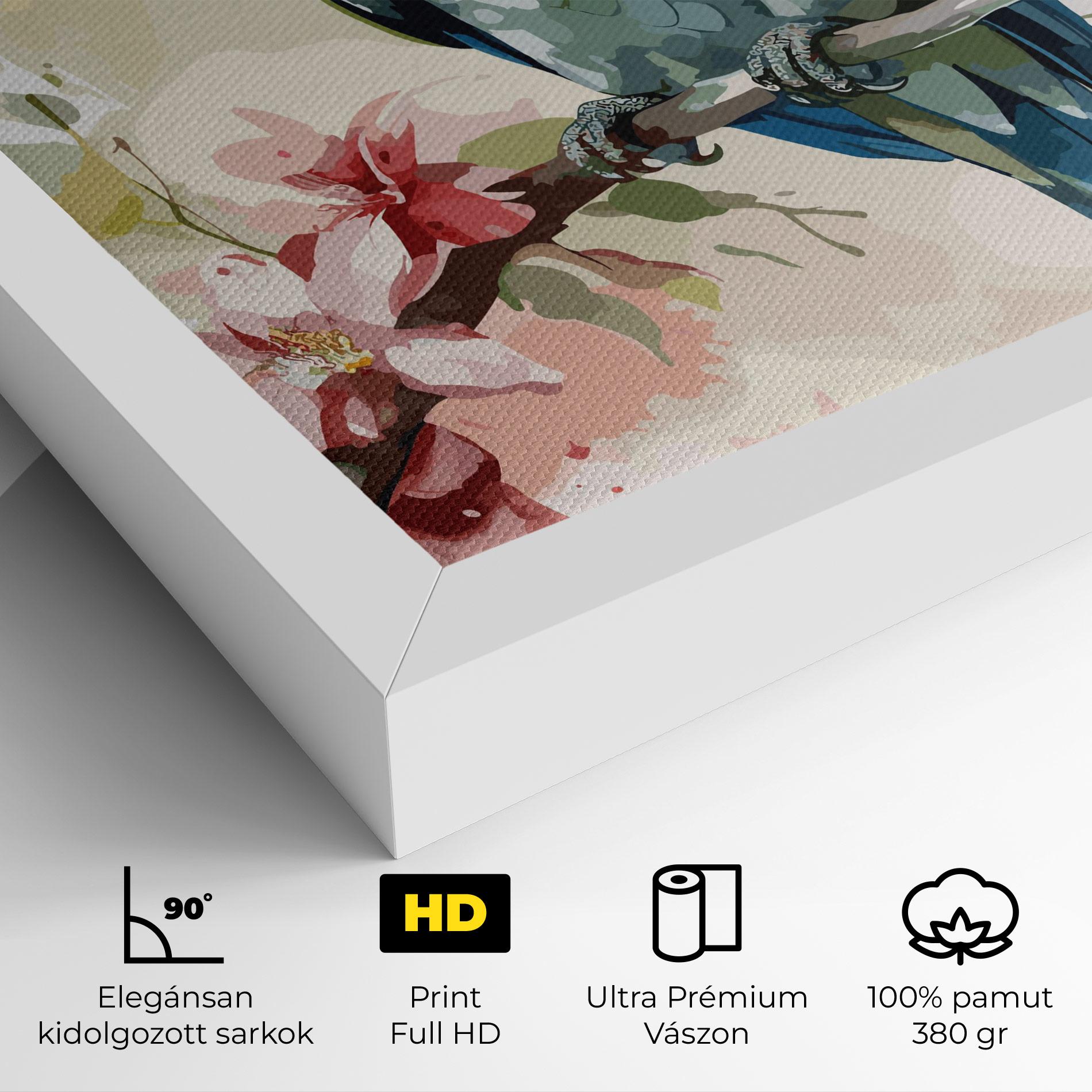 Vászonkép Beautiful Parrot mockup 4