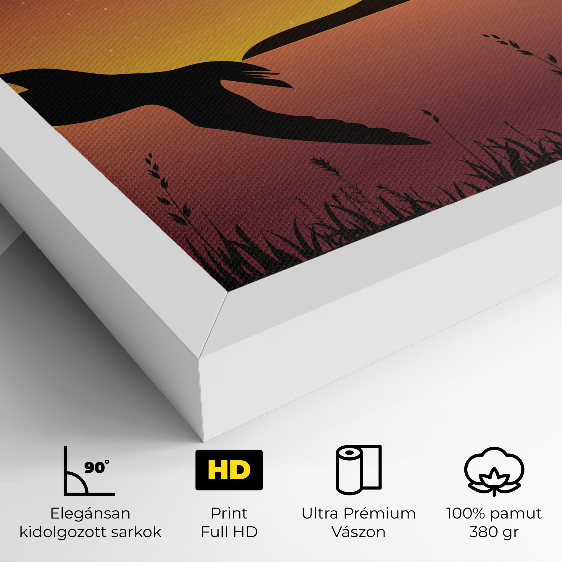 Vászonkép Birds Fishing mockup 4