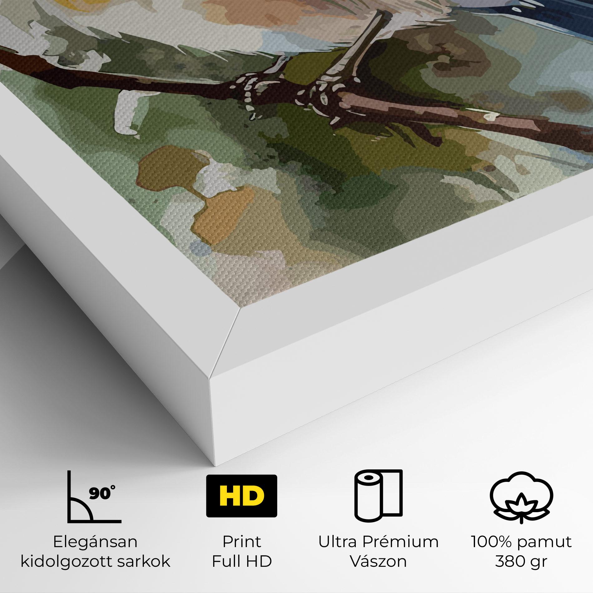 Vászonkép Blue Pretty Bird mockup 4