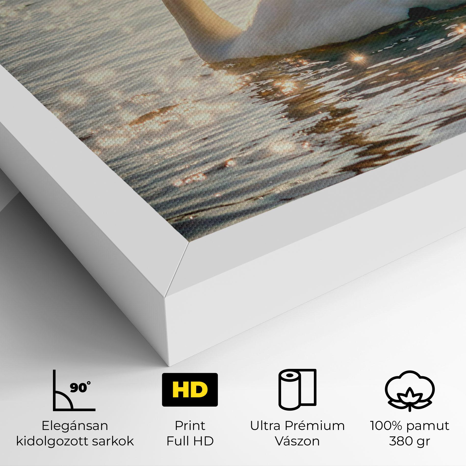 Vászonkép Swan On Lake mockup 4