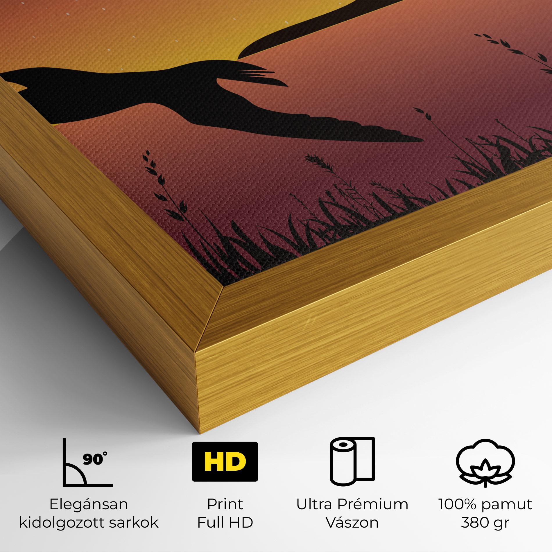 Vászonkép Birds Fishing mockup 4