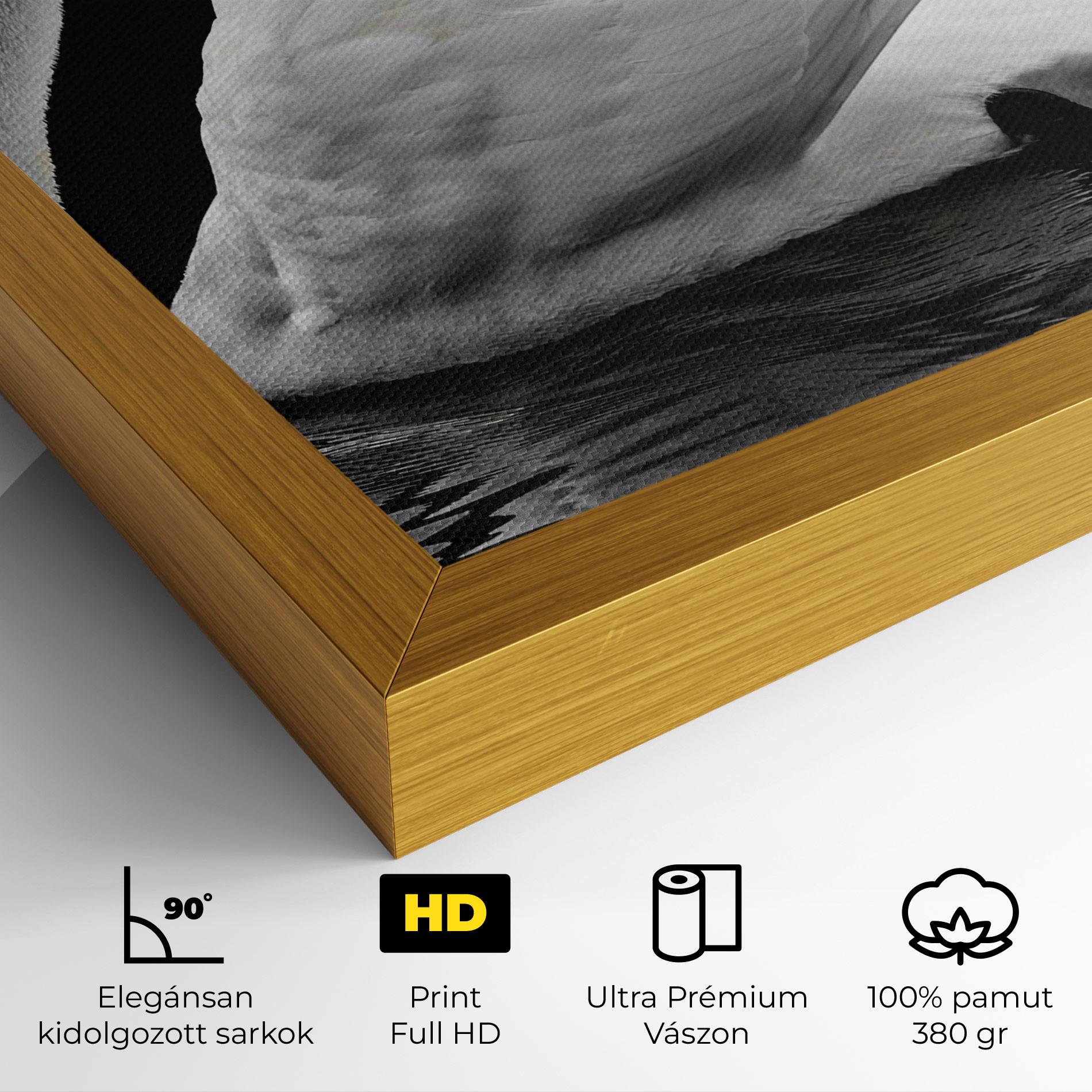 Vászonkép Black And White Swan mockup 4
