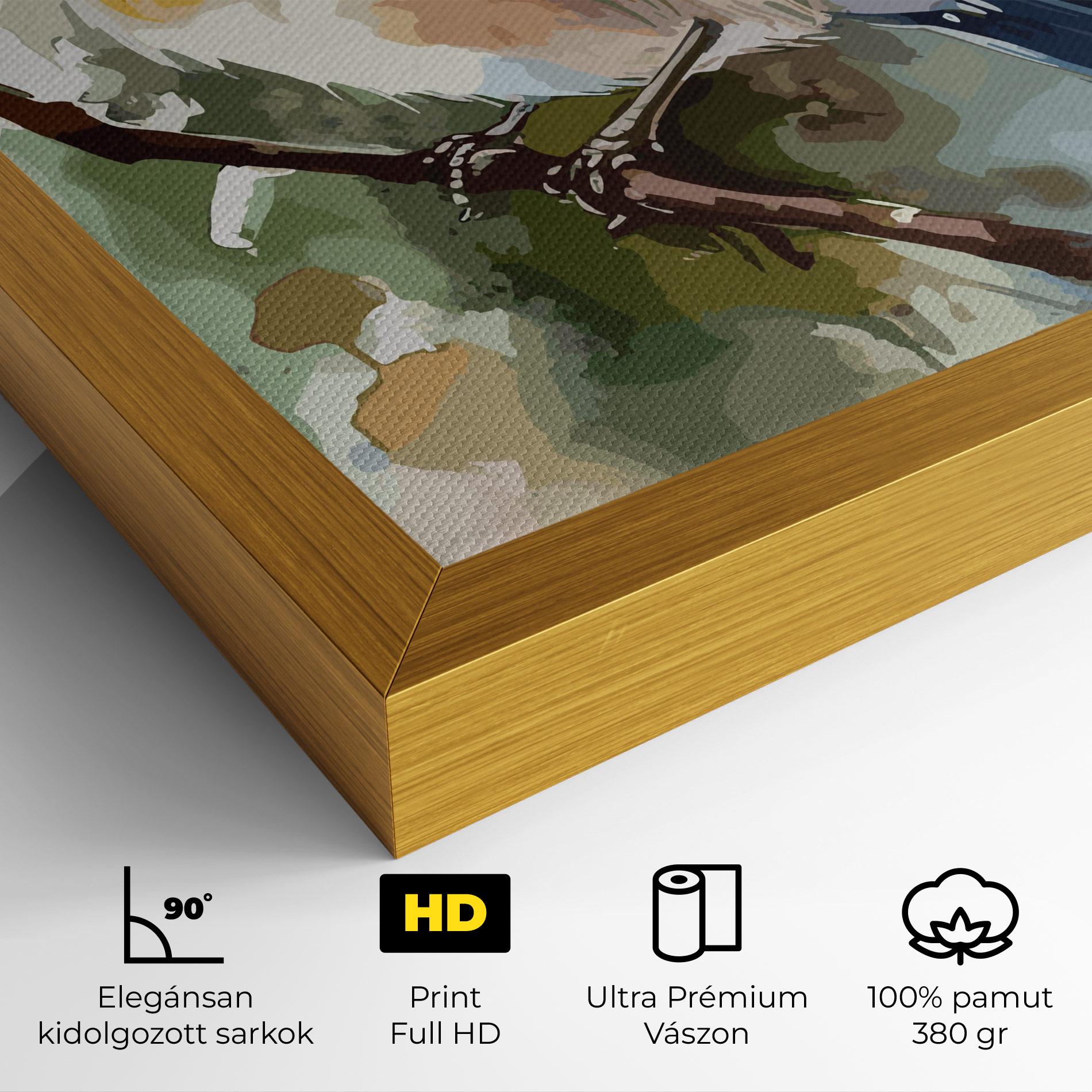 Vászonkép Blue Pretty Bird mockup 4