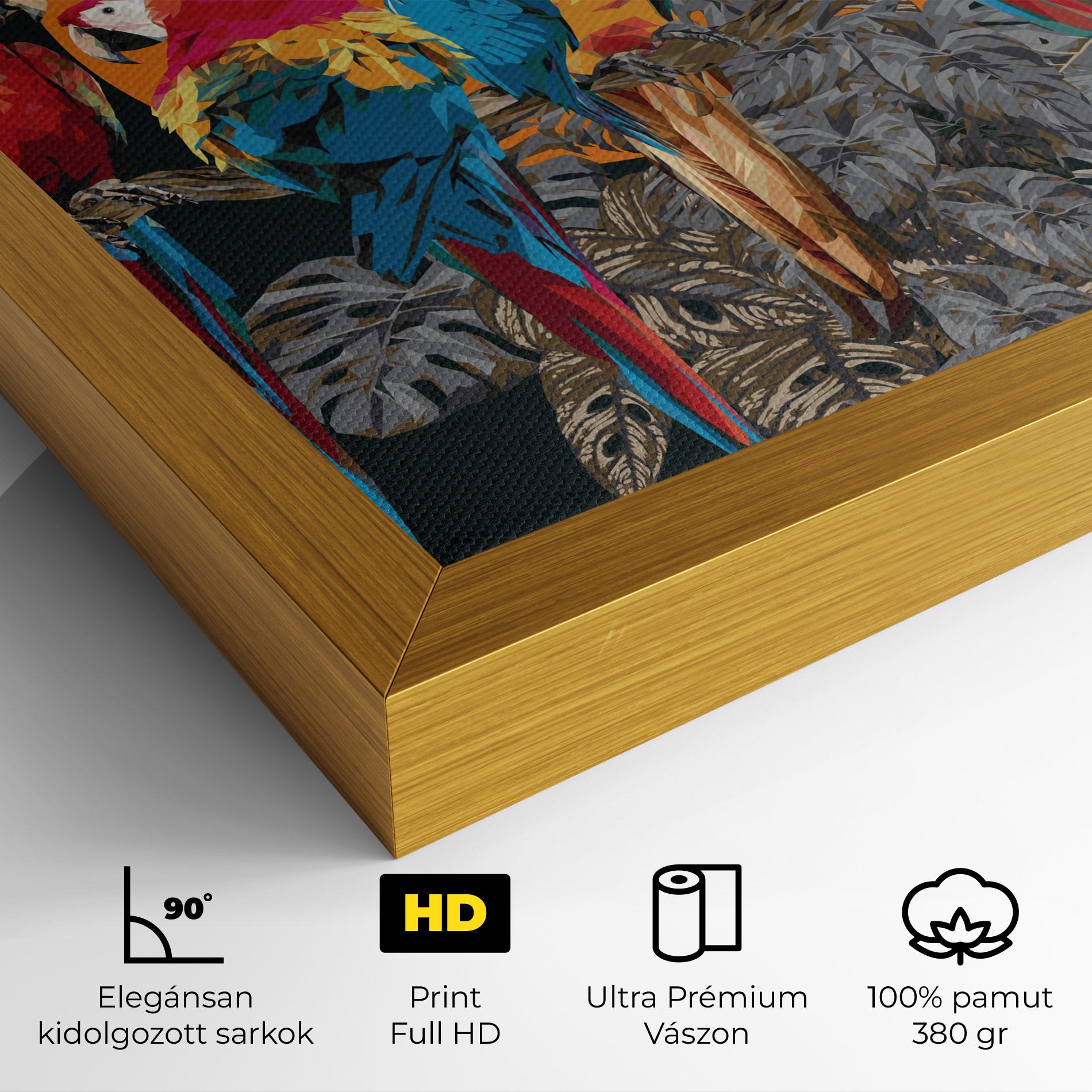 Vászonkép Family Parrot mockup 4