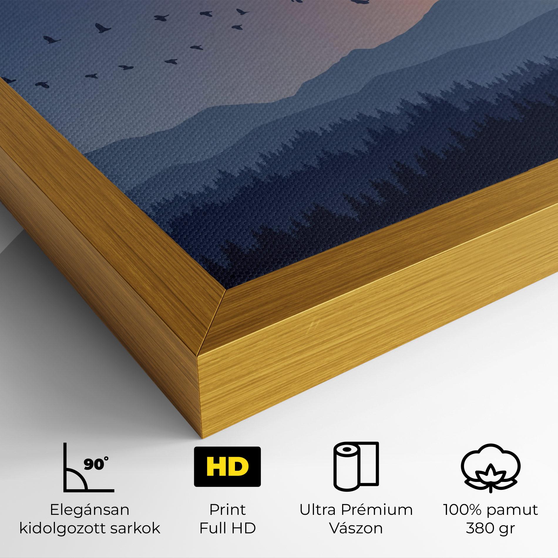 Vászonkép Sunset Birds View mockup 4