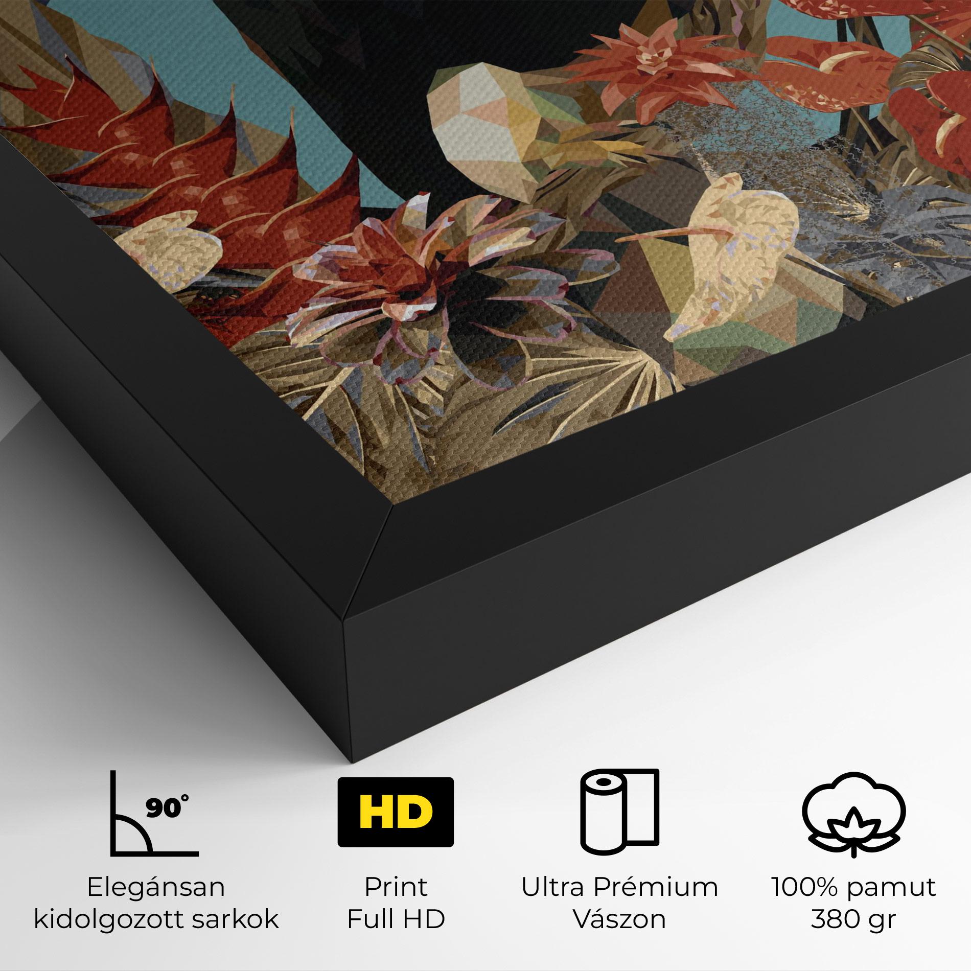 Vászonkép Black Interesting Bird mockup 4