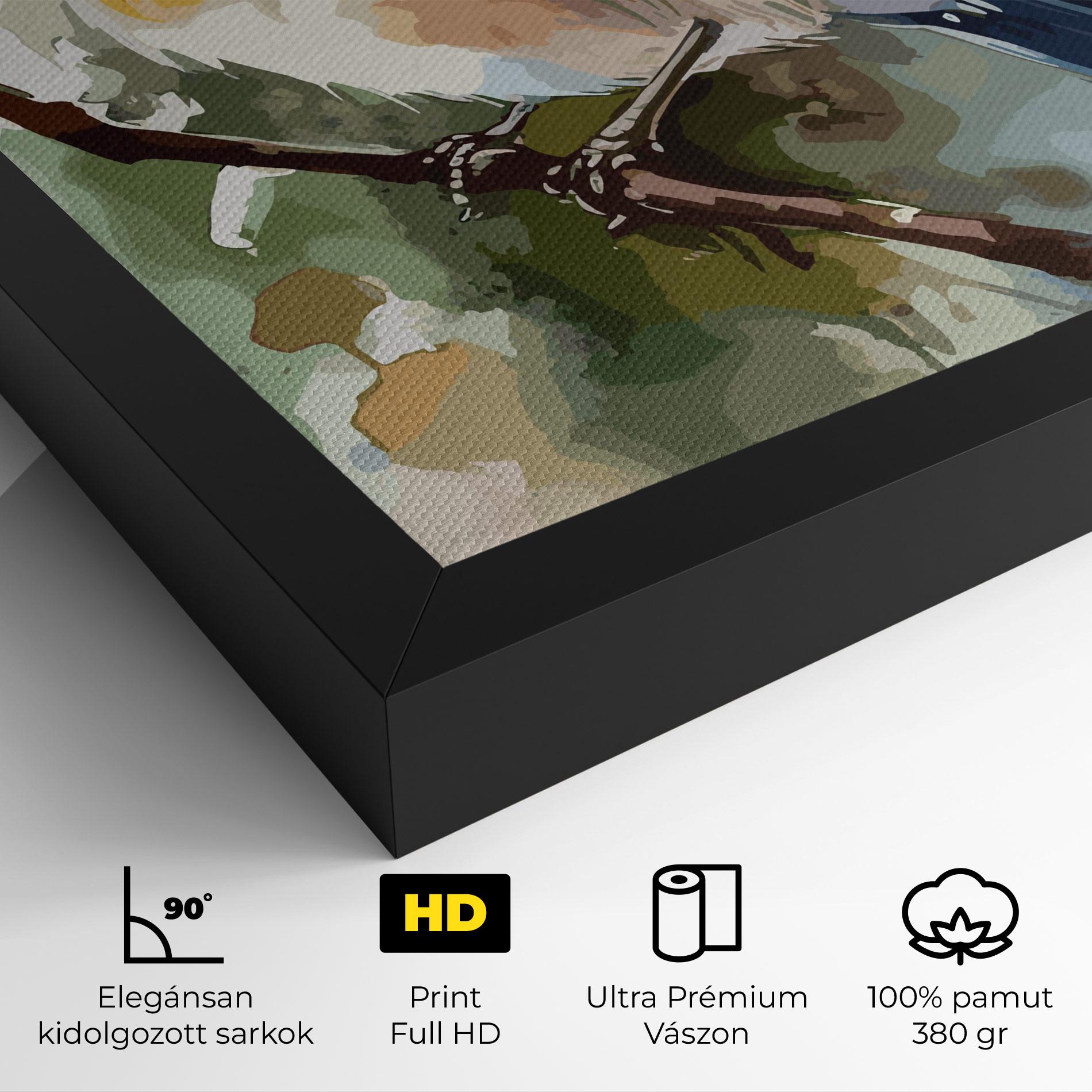 Vászonkép Blue Pretty Bird mockup 4