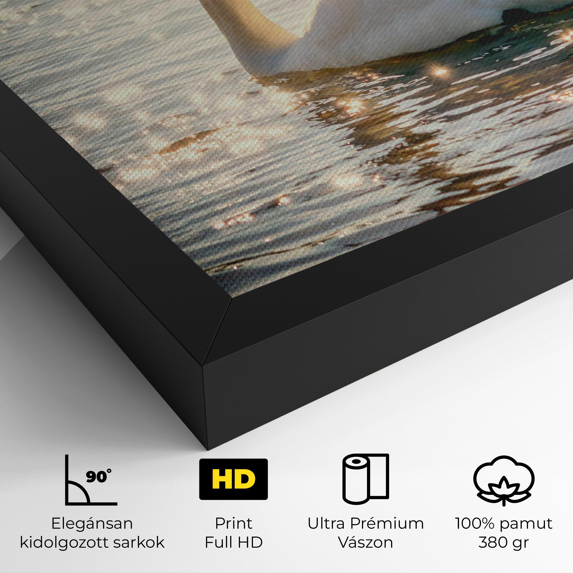Vászonkép Swan On Lake mockup 4