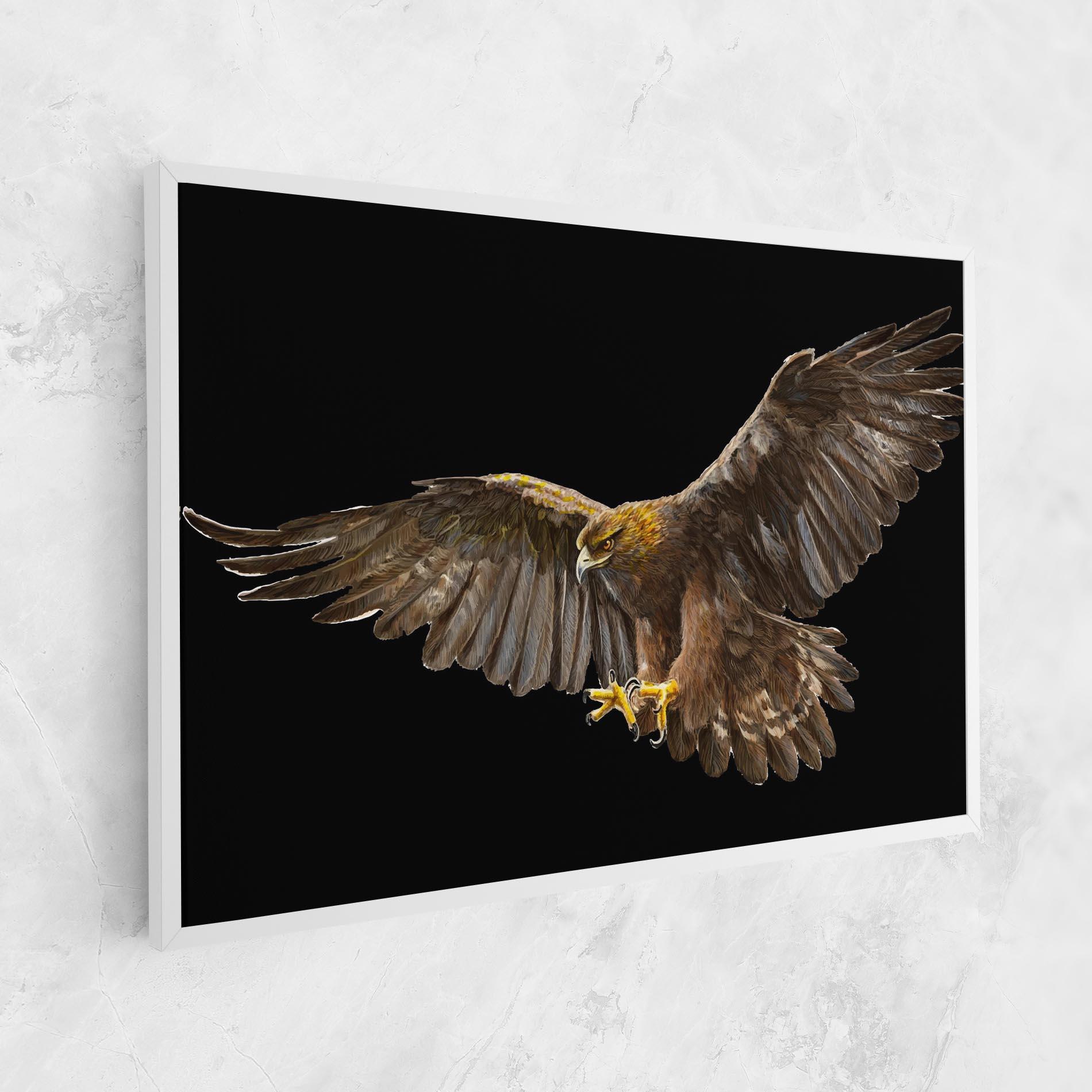 Vászonkép Eagle On Black mockup 1