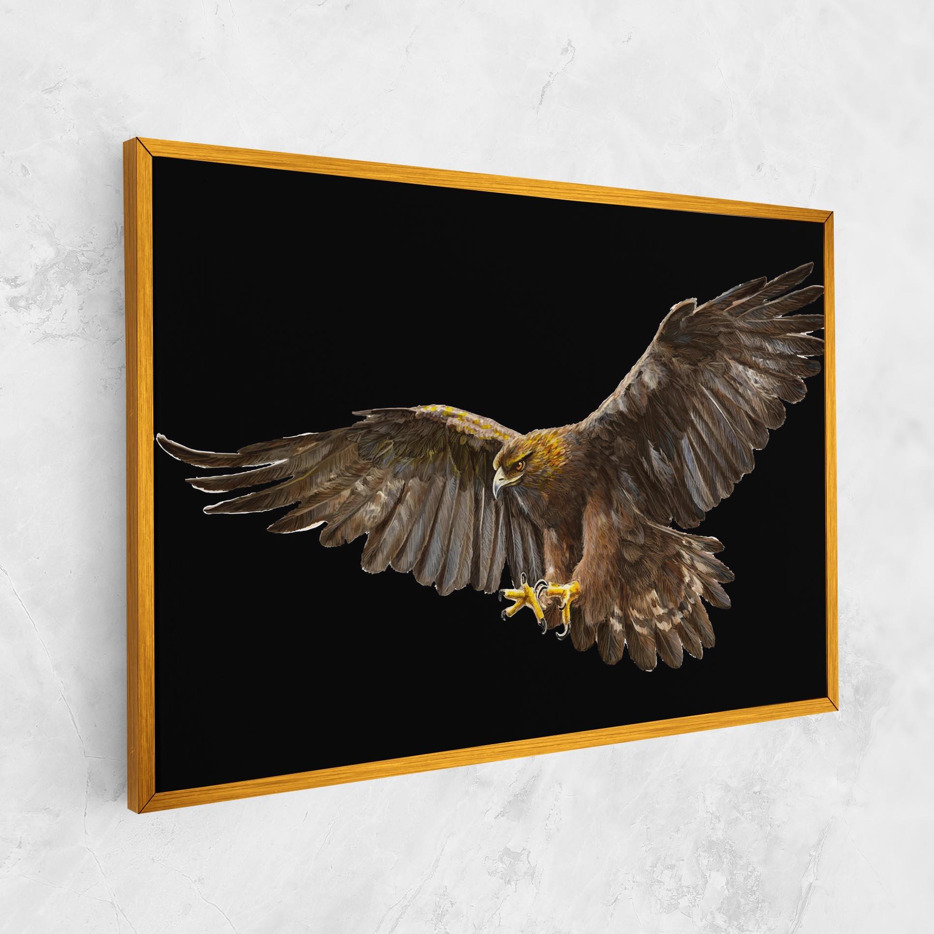 Vászonkép Eagle On Black mockup 1