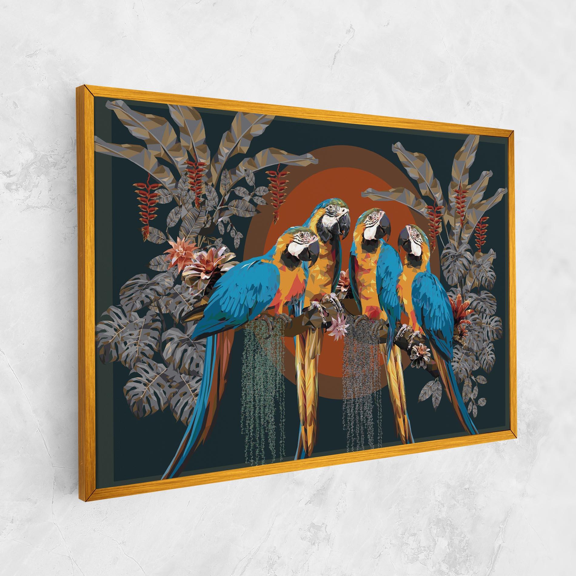 Vászonkép Parrot Couples mockup 1