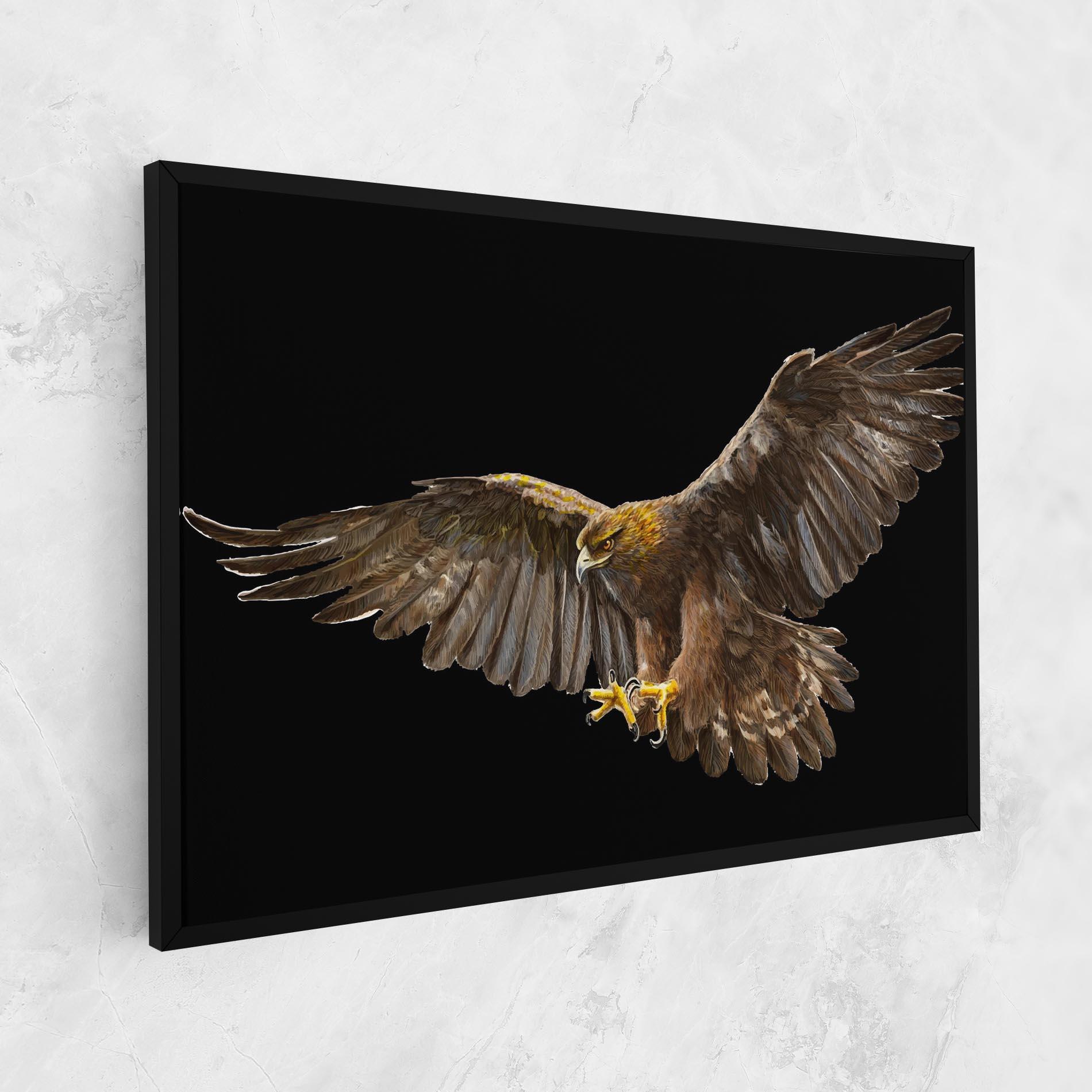 Vászonkép Eagle On Black mockup 1
