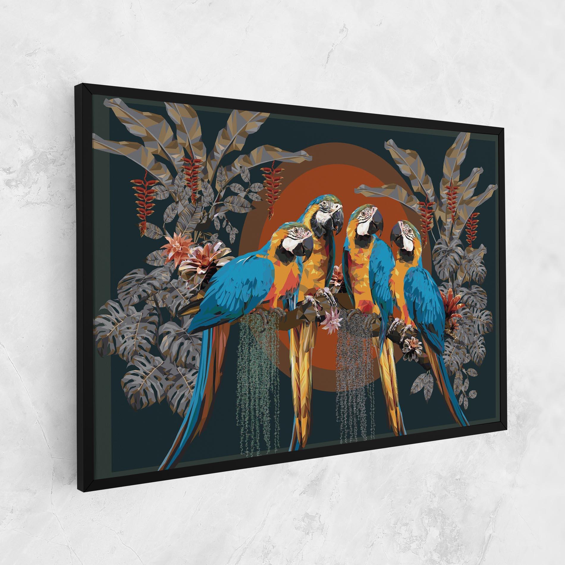 Vászonkép Parrot Couples mockup 1