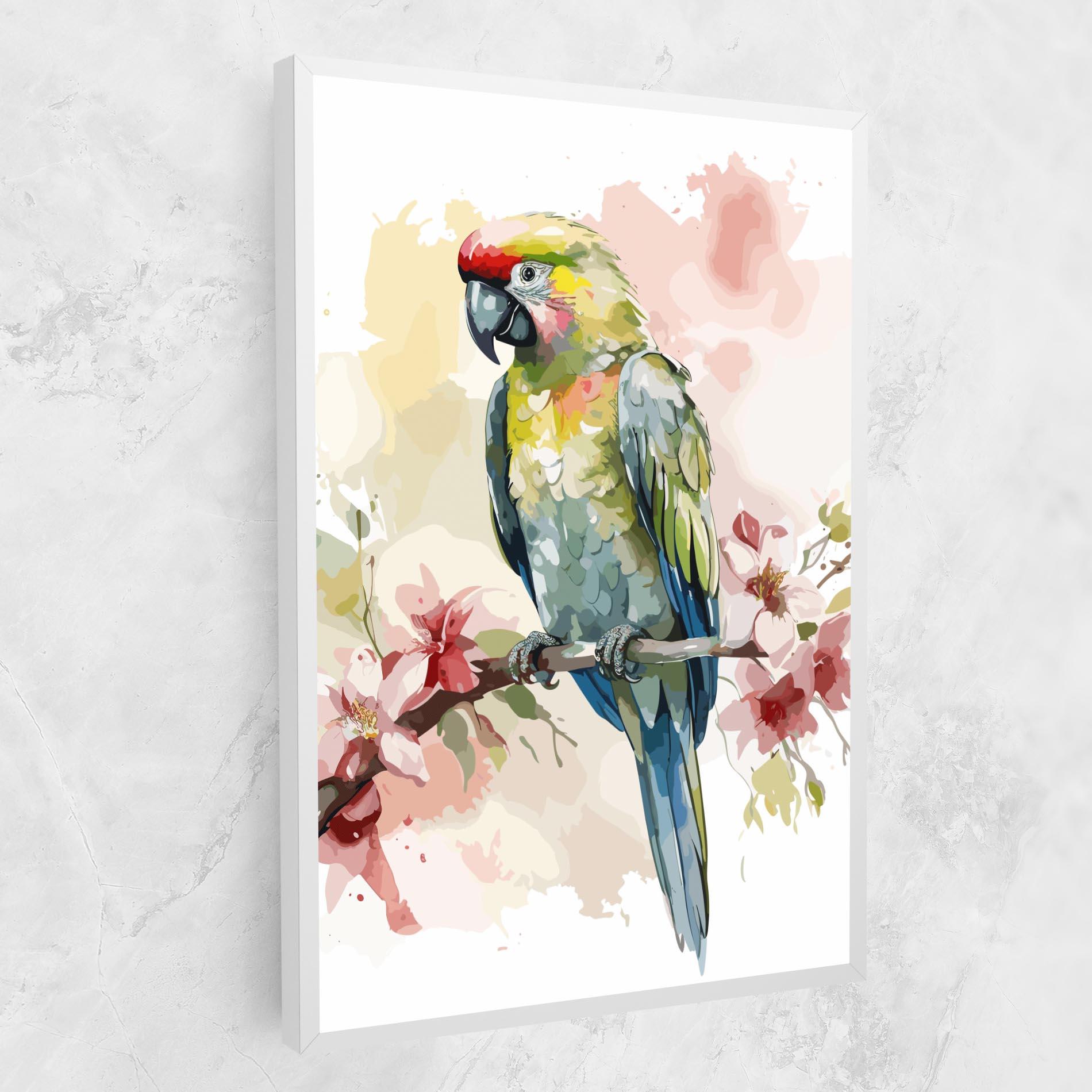 Vászonkép Beautiful Parrot mockup 1