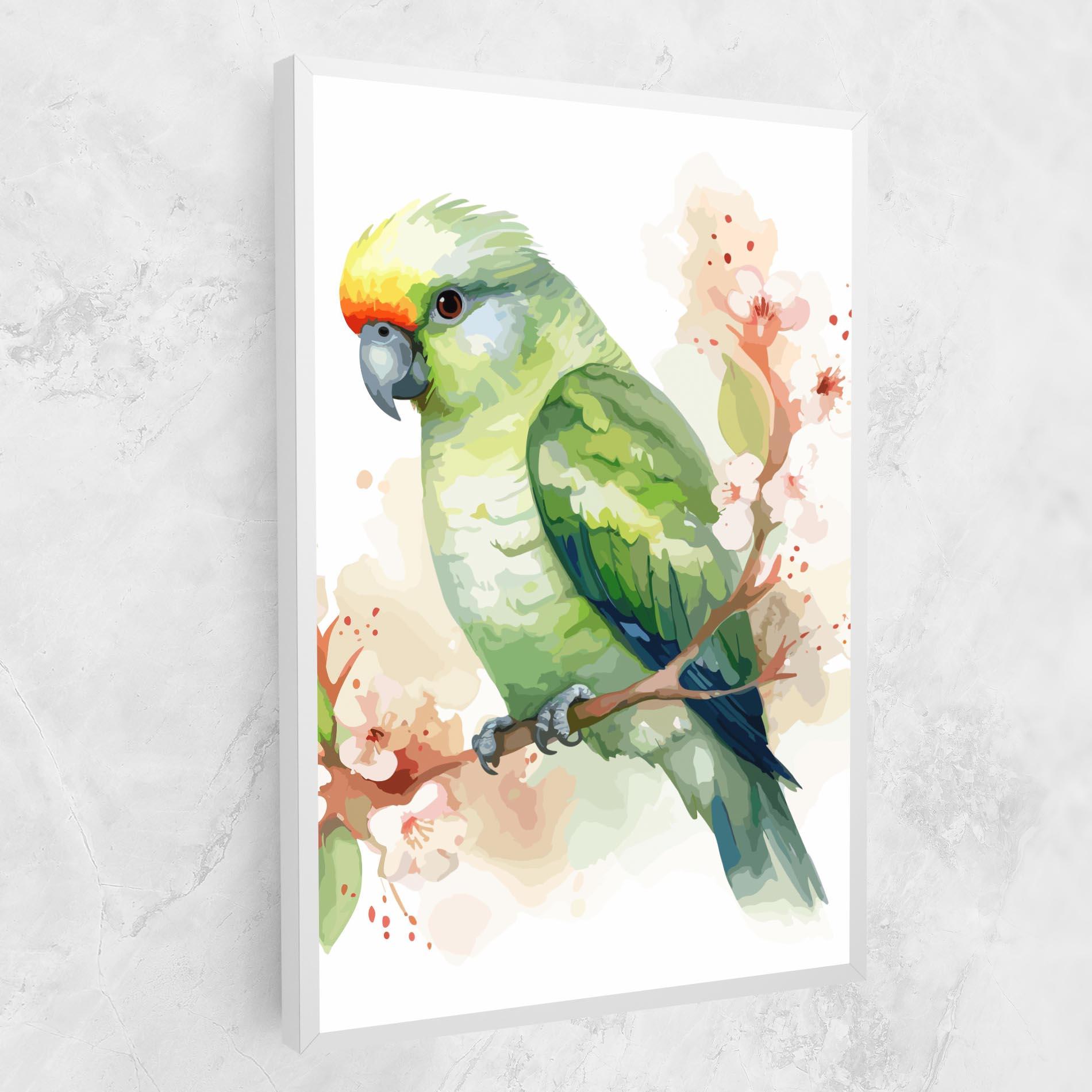 Vászonkép Pretty Green Parrot mockup 1