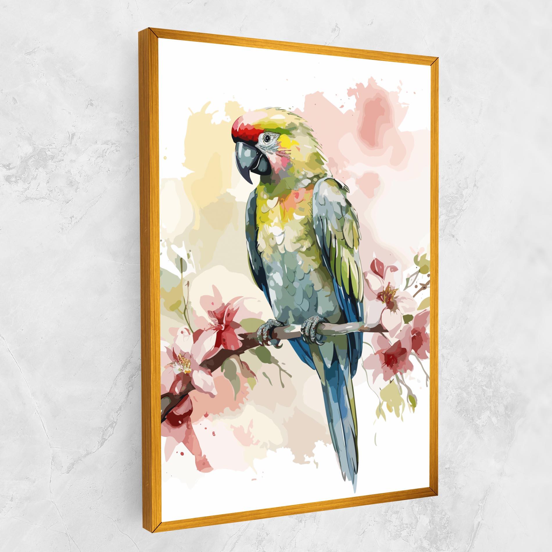 Vászonkép Beautiful Parrot mockup 1