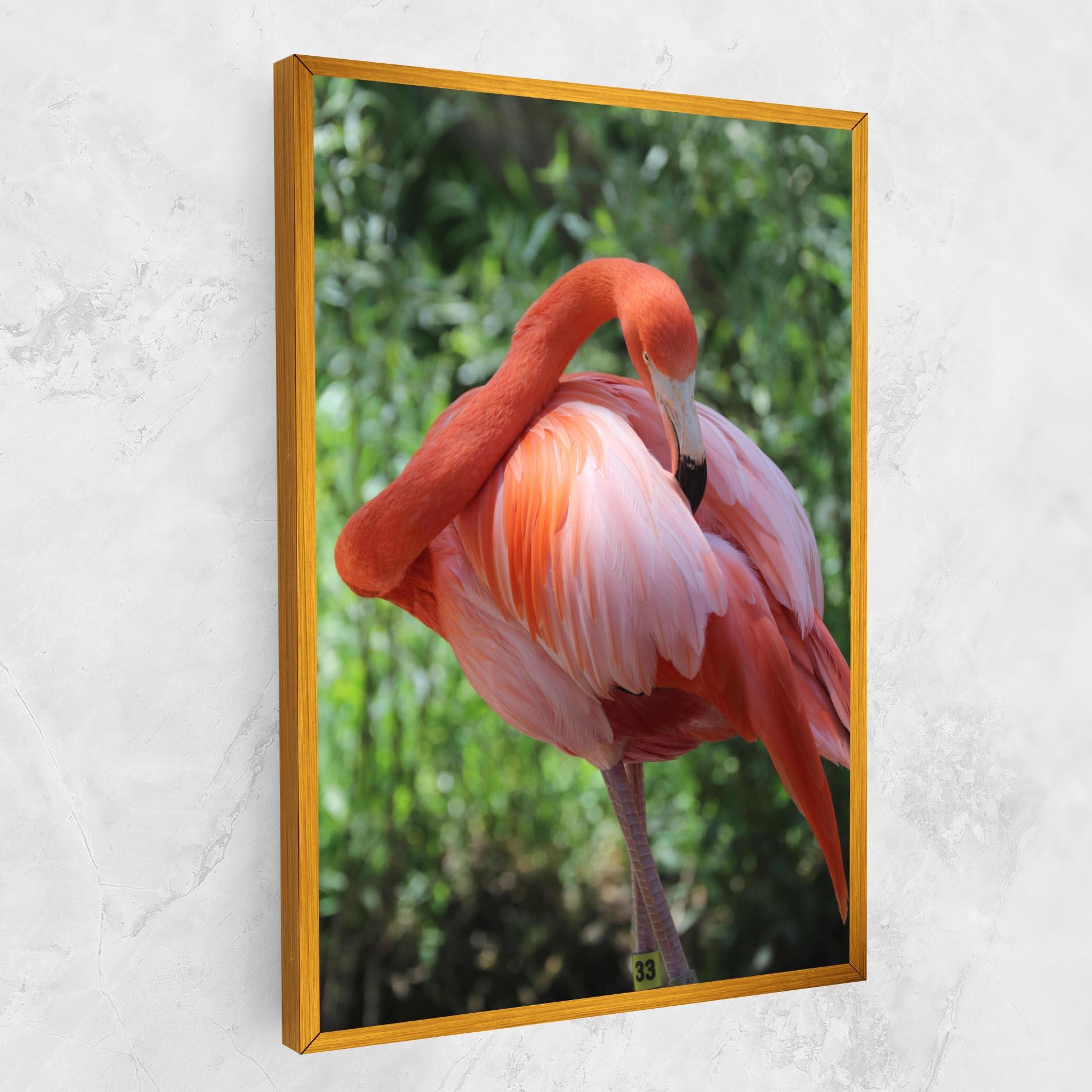 Vászonkép Red Flamingo mockup 1