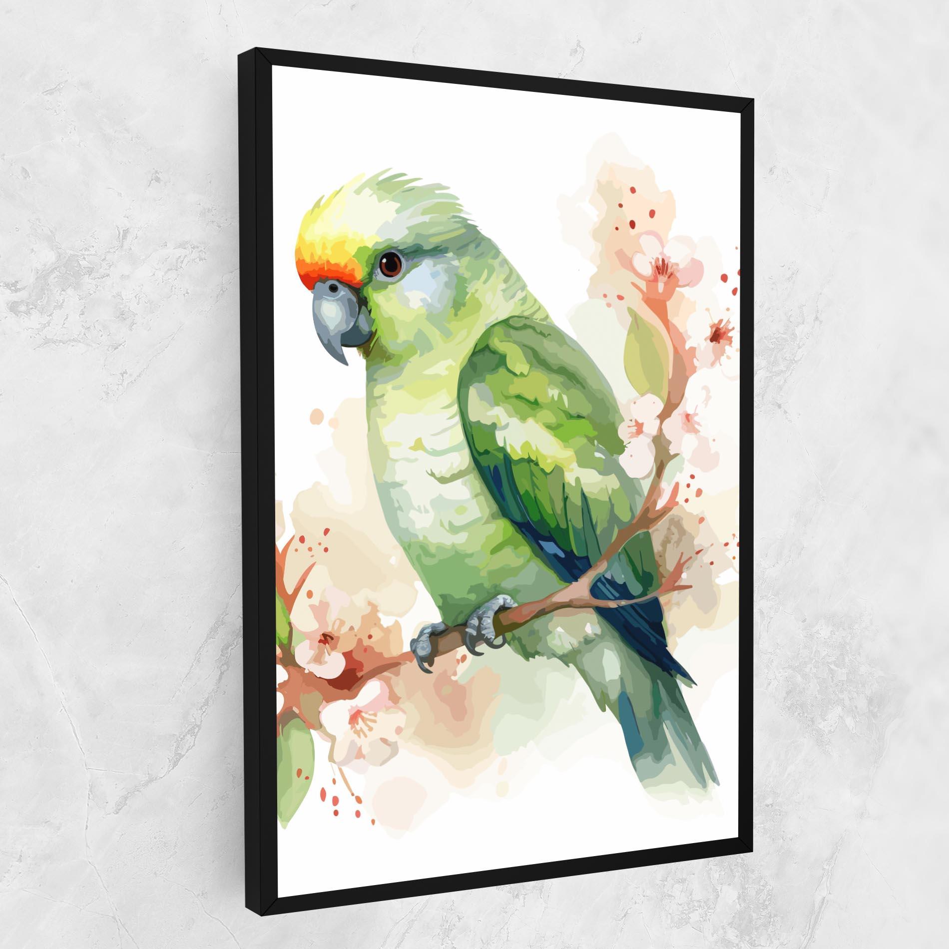 Vászonkép Pretty Green Parrot mockup 1