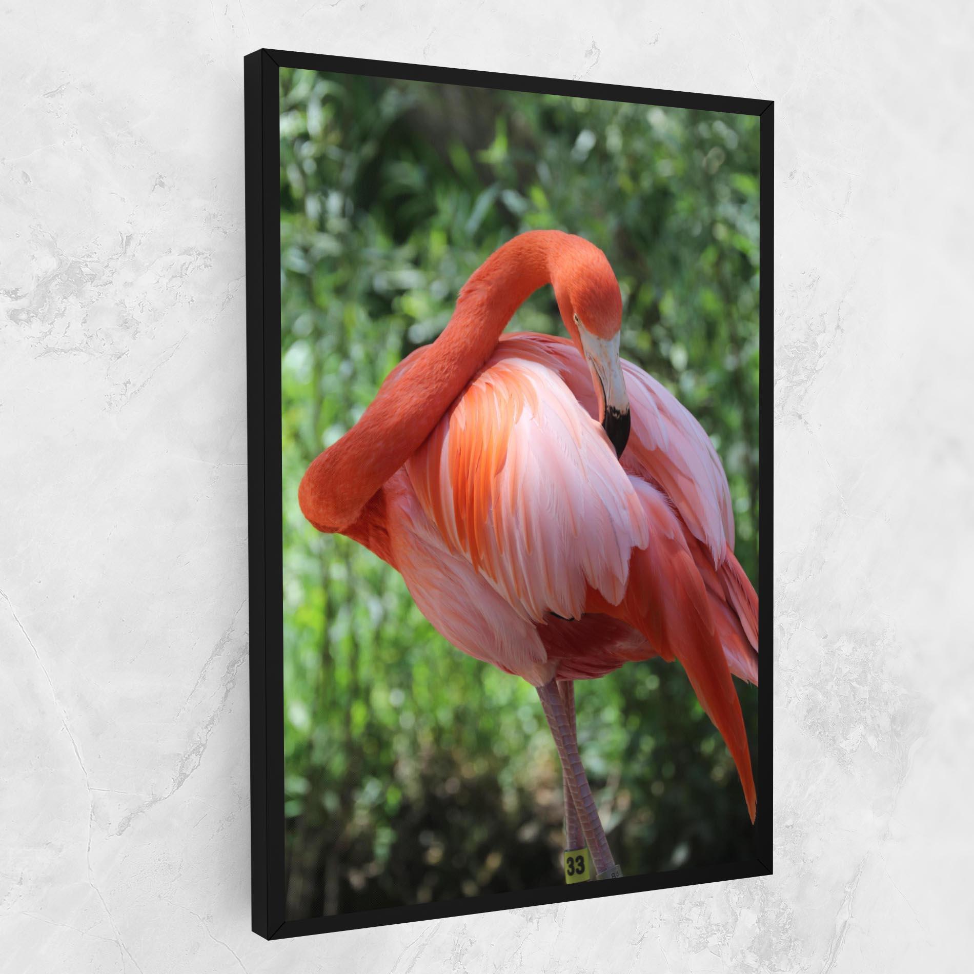 Vászonkép Red Flamingo mockup 1