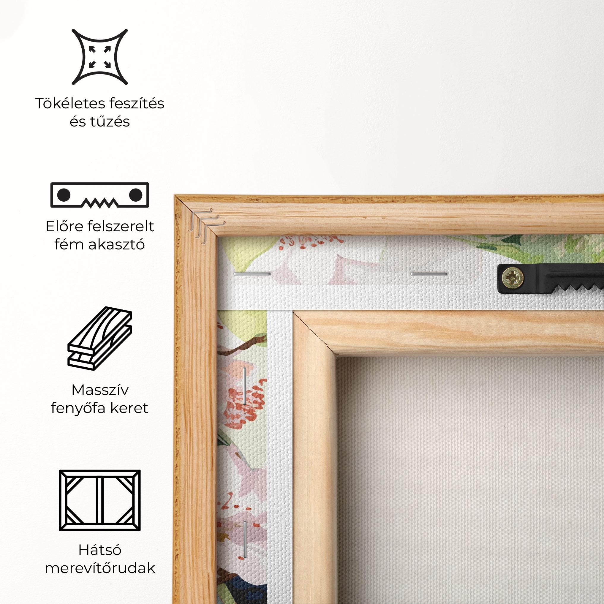 Vászonkép Cute Green Parrot mockup 5