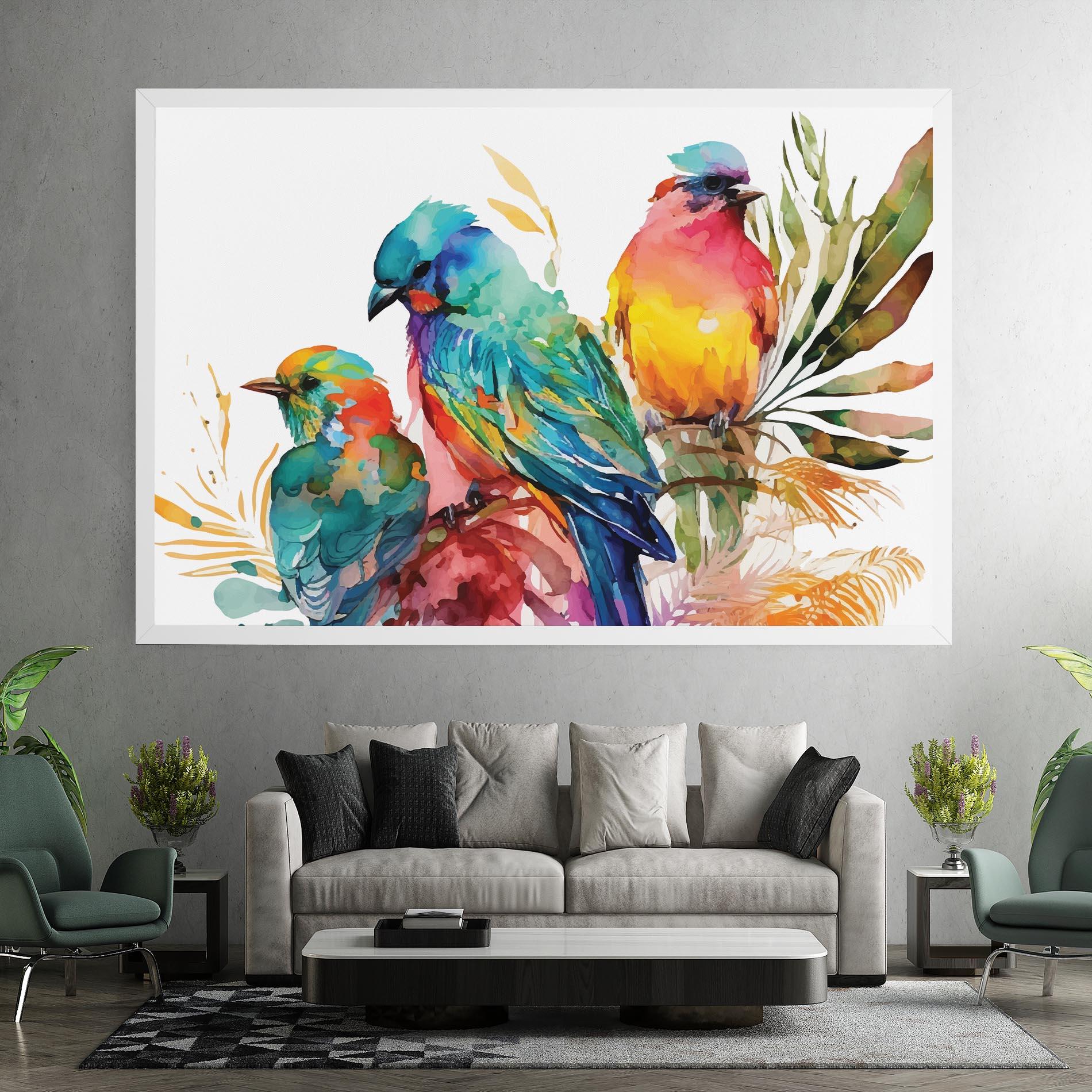 Vászonkép Colorful Birds mockup 7