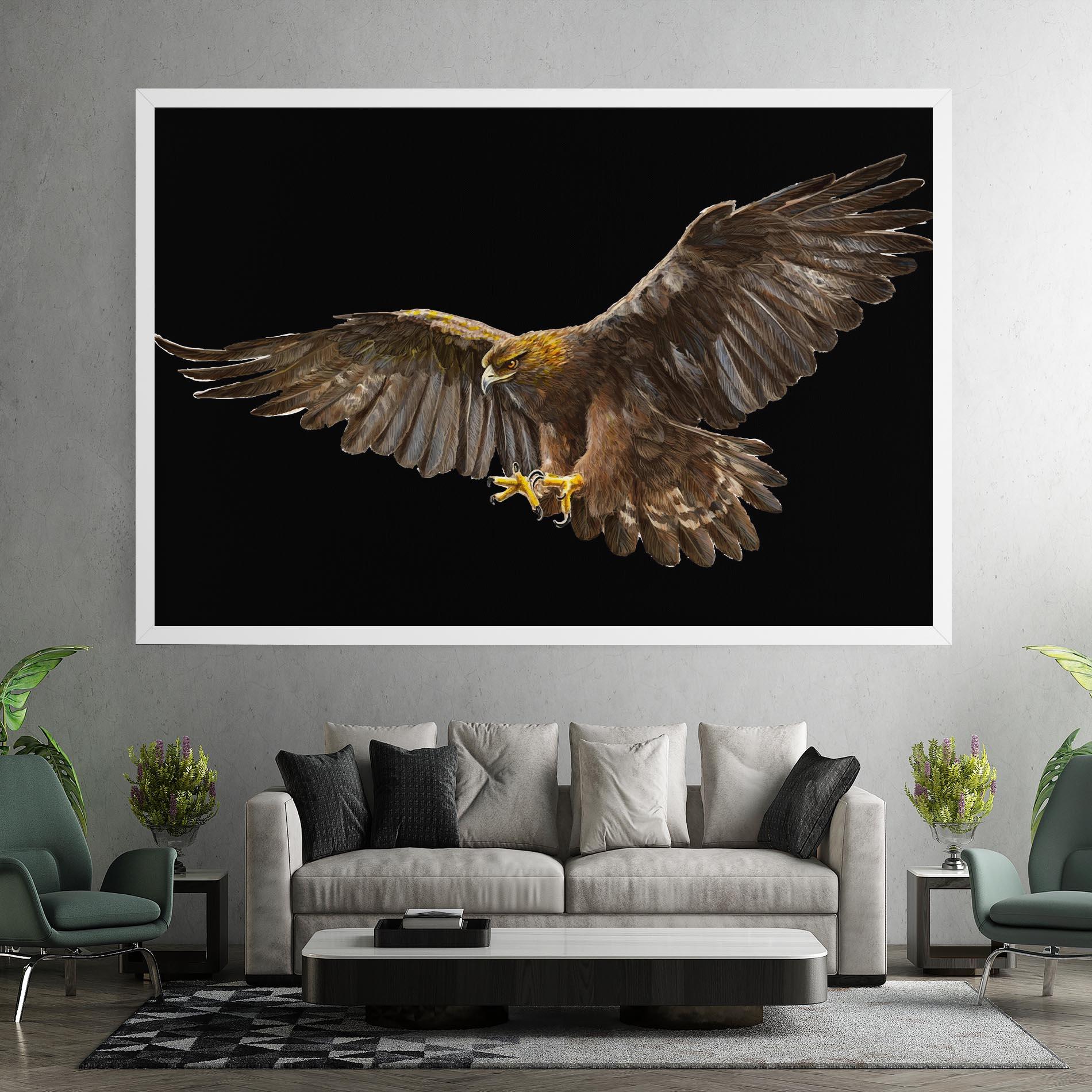 Vászonkép Eagle On Black mockup 7