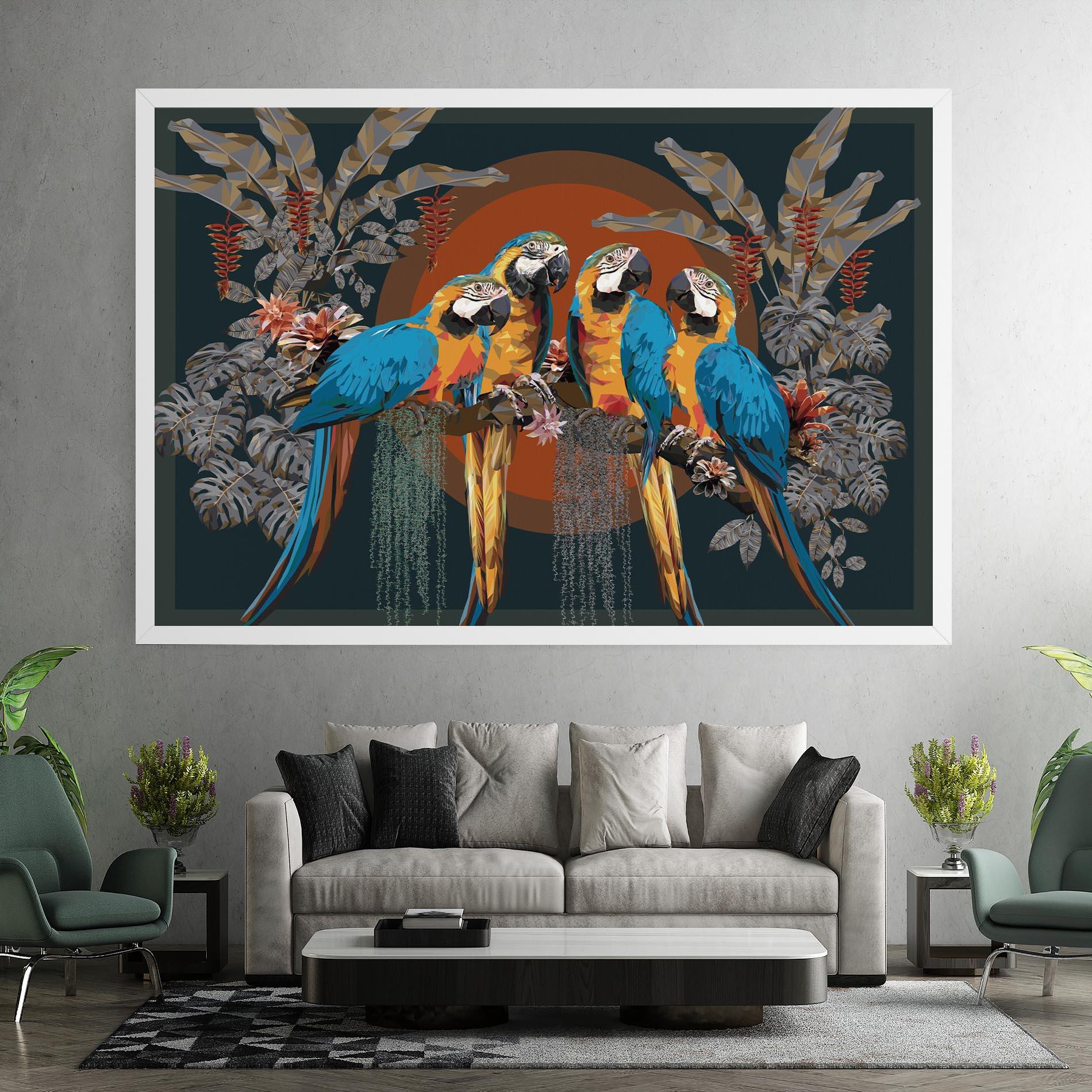 Vászonkép Parrot Couples mockup 7