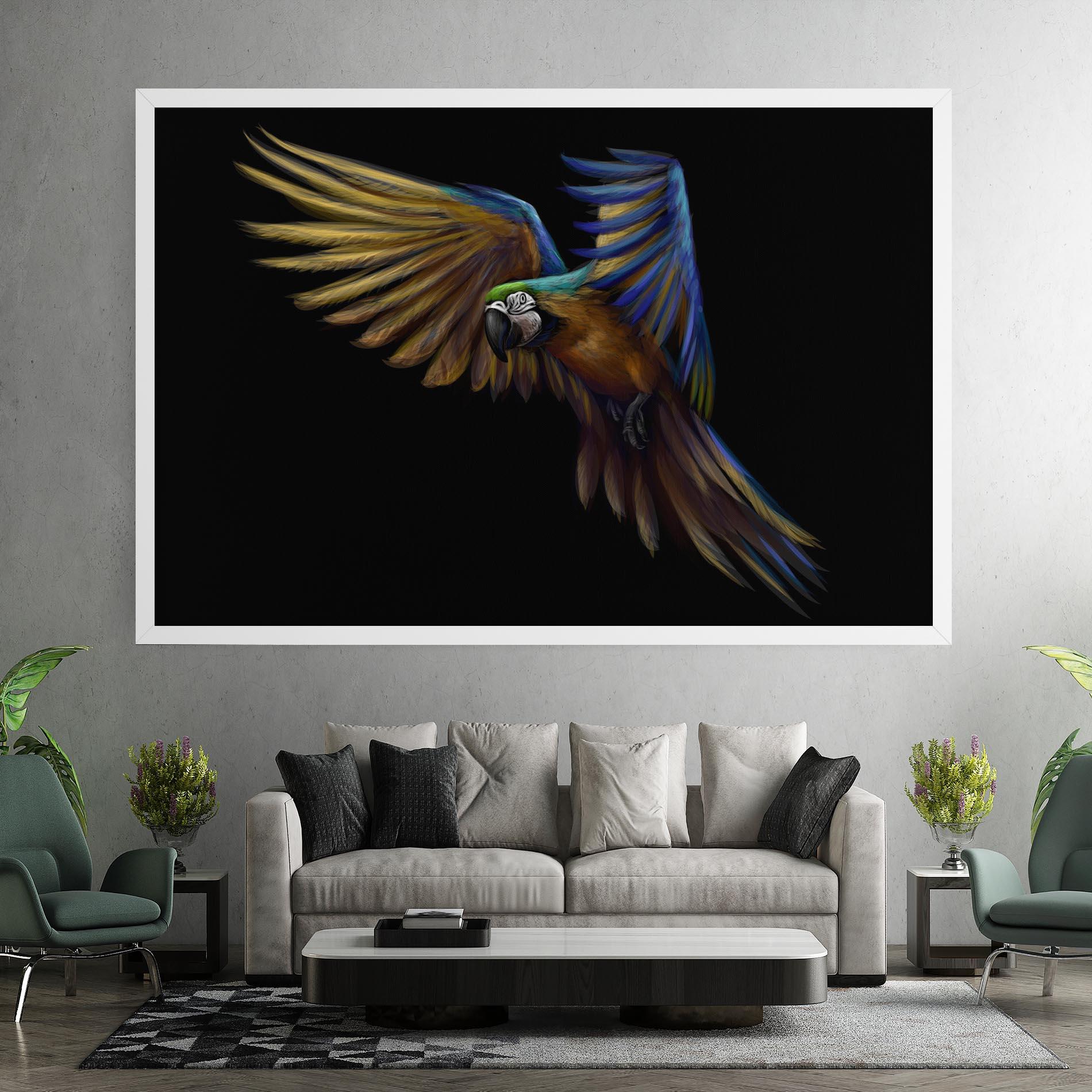 Vászonkép Parrot Flying mockup 7