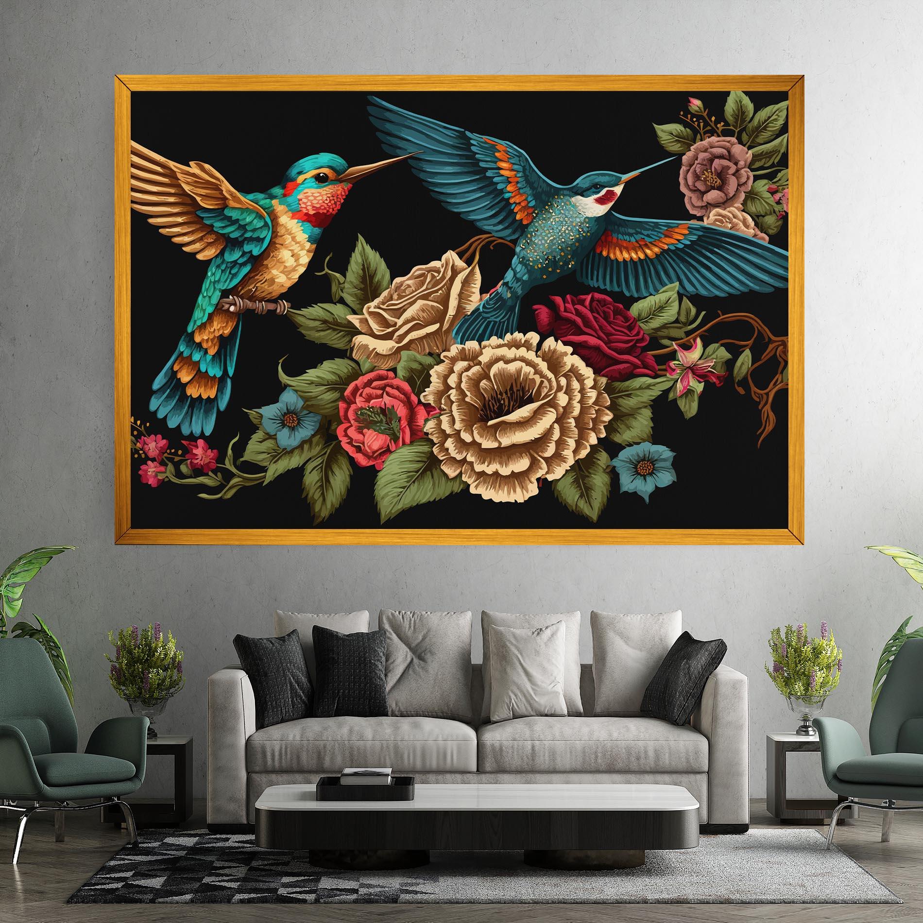 Vászonkép Blue Birds mockup 7