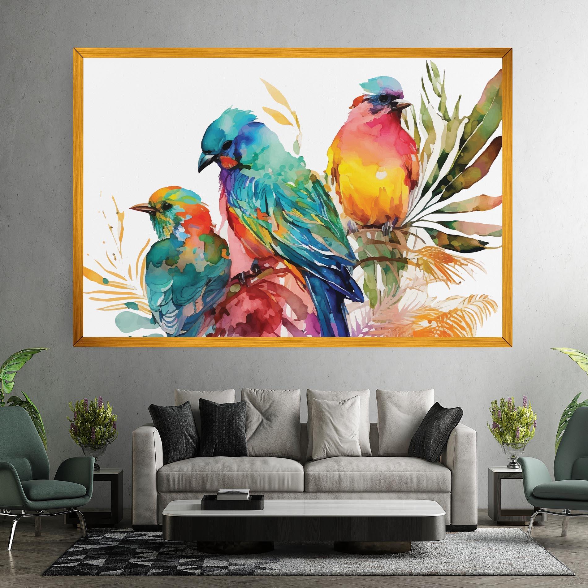 Vászonkép Colorful Birds mockup 7