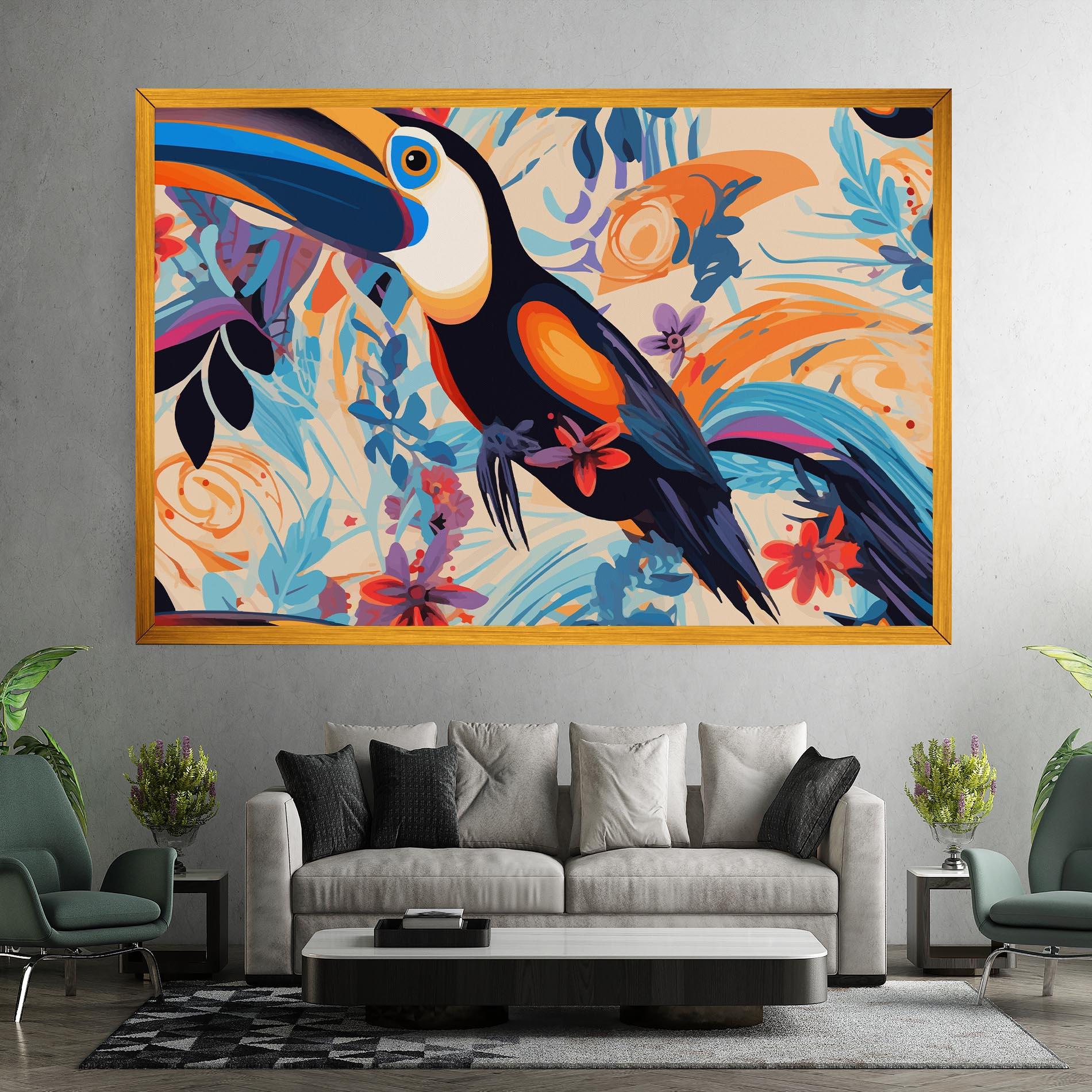 Vászonkép Colorful Toucan mockup 7
